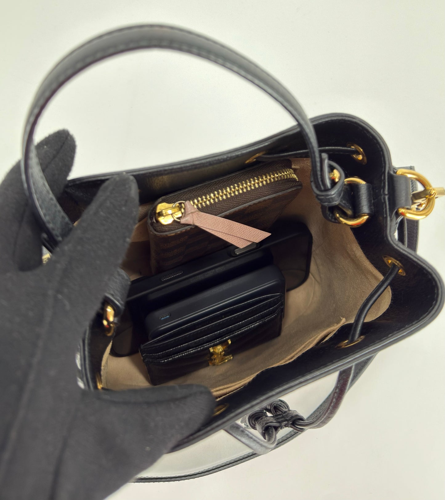 Gucci GG Ophidia Small Leather Bucket Bag