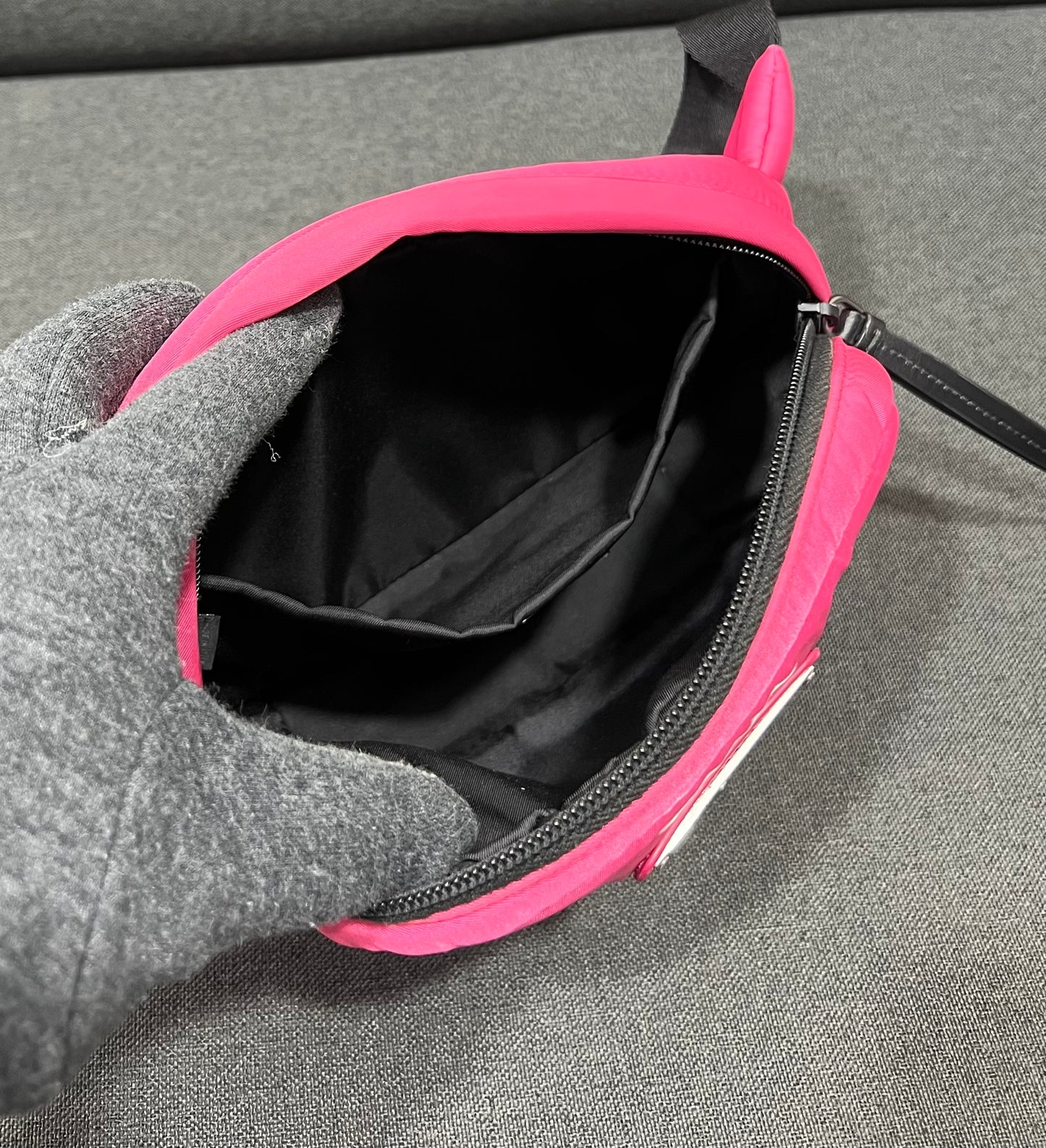 Prada Tessuto Nylon Soft Belt Bag Pink