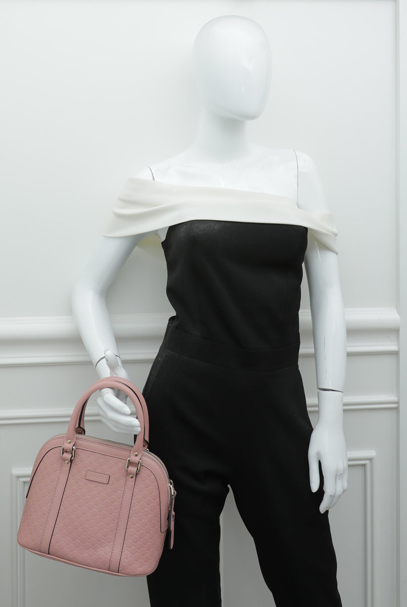 Gucci Pink Guccissima Leather Mini Dome Bag