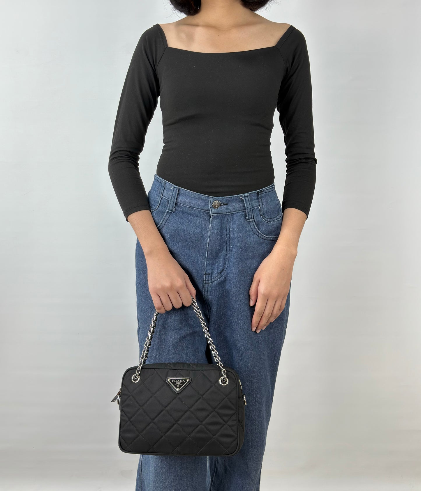 Prada Nylon Tessuto Impuntu Quilted Bandoliera