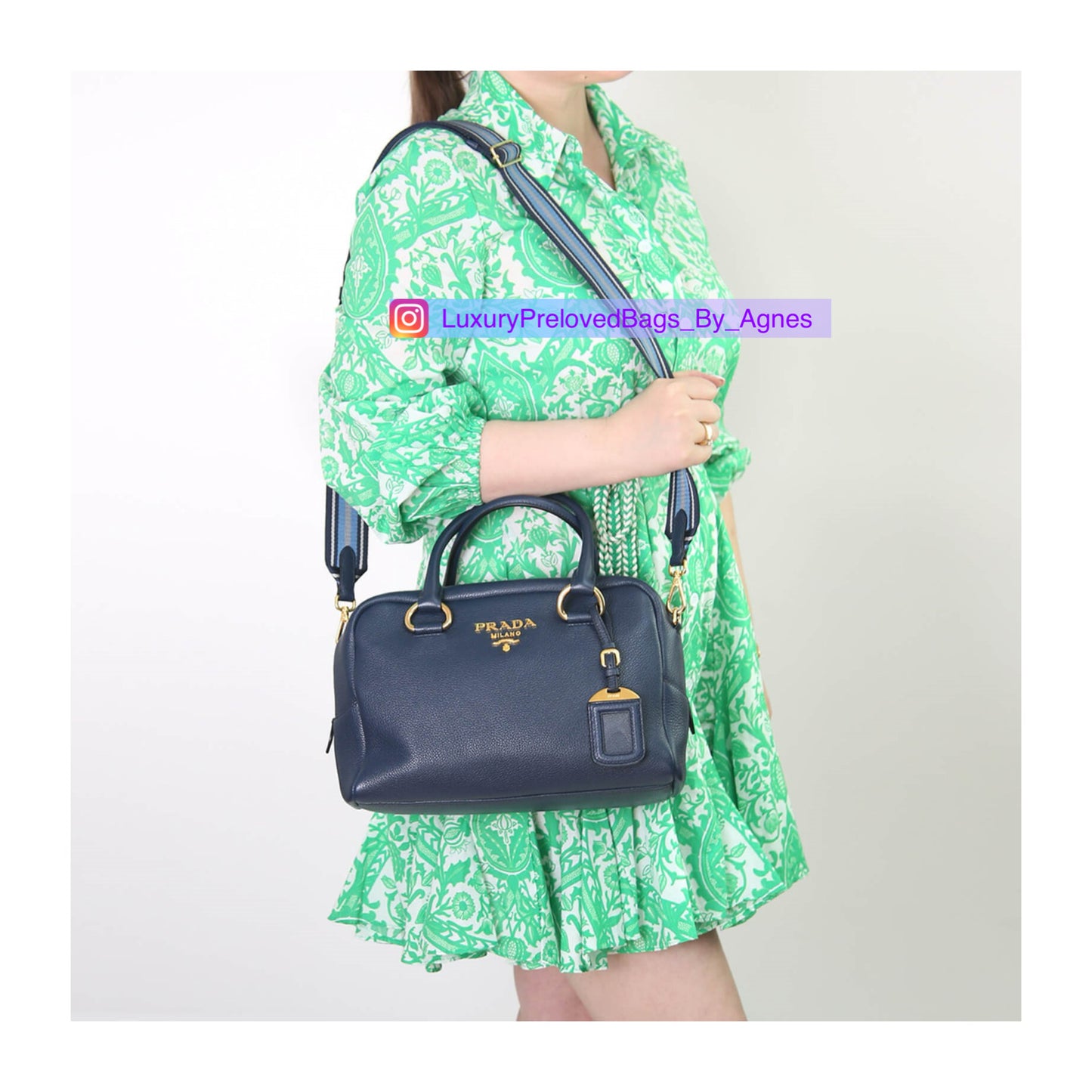 Prada Vitello Phenix Bauletto Bag