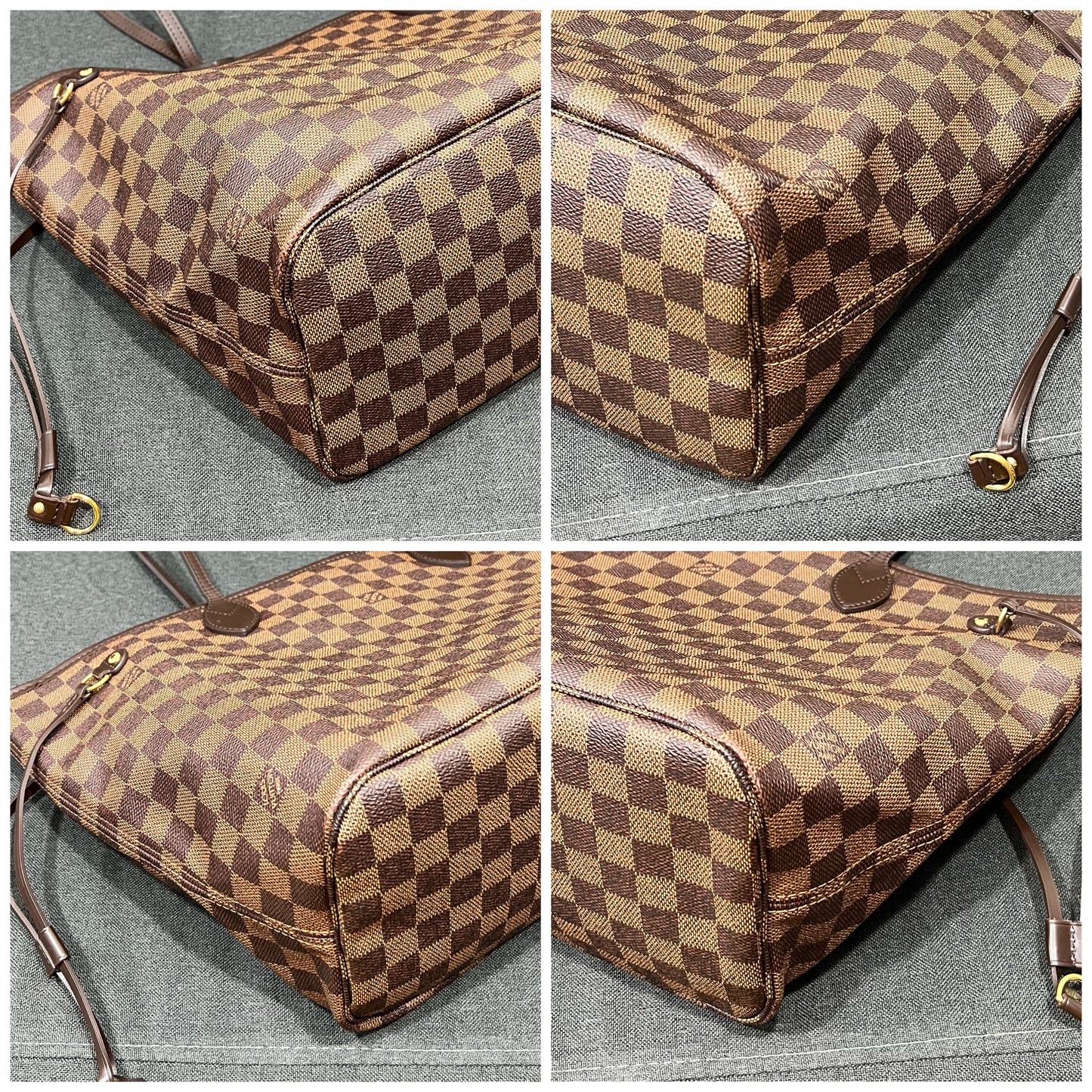 Louis Vuitton Neverfull MM Damier Ebene With Pouch