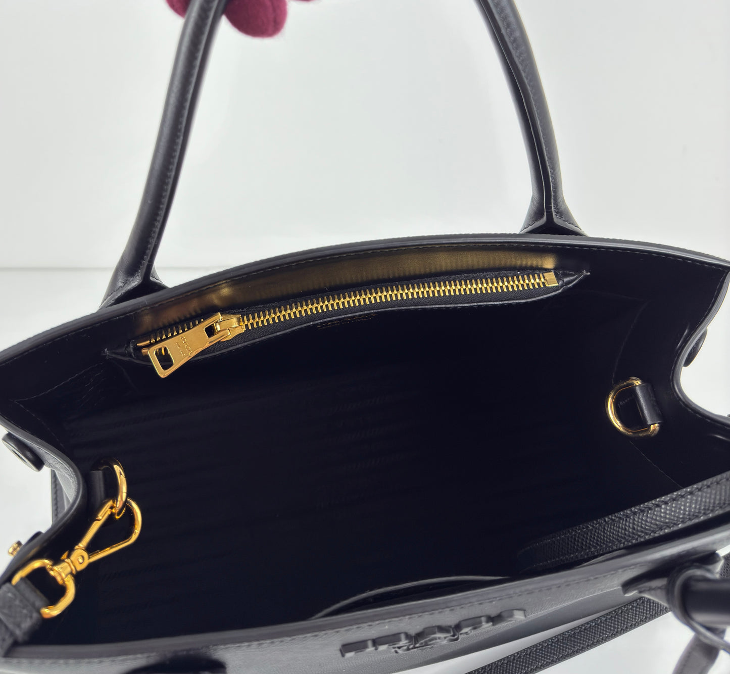 Prada Monochrome Medium Saffiano Leather Black Bag