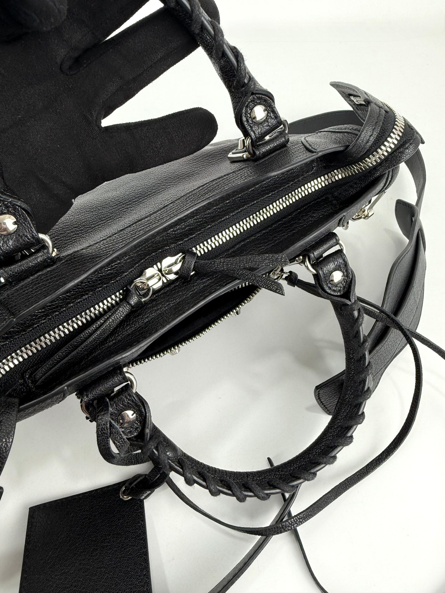 Baleciaga Metallic Edge City Mini