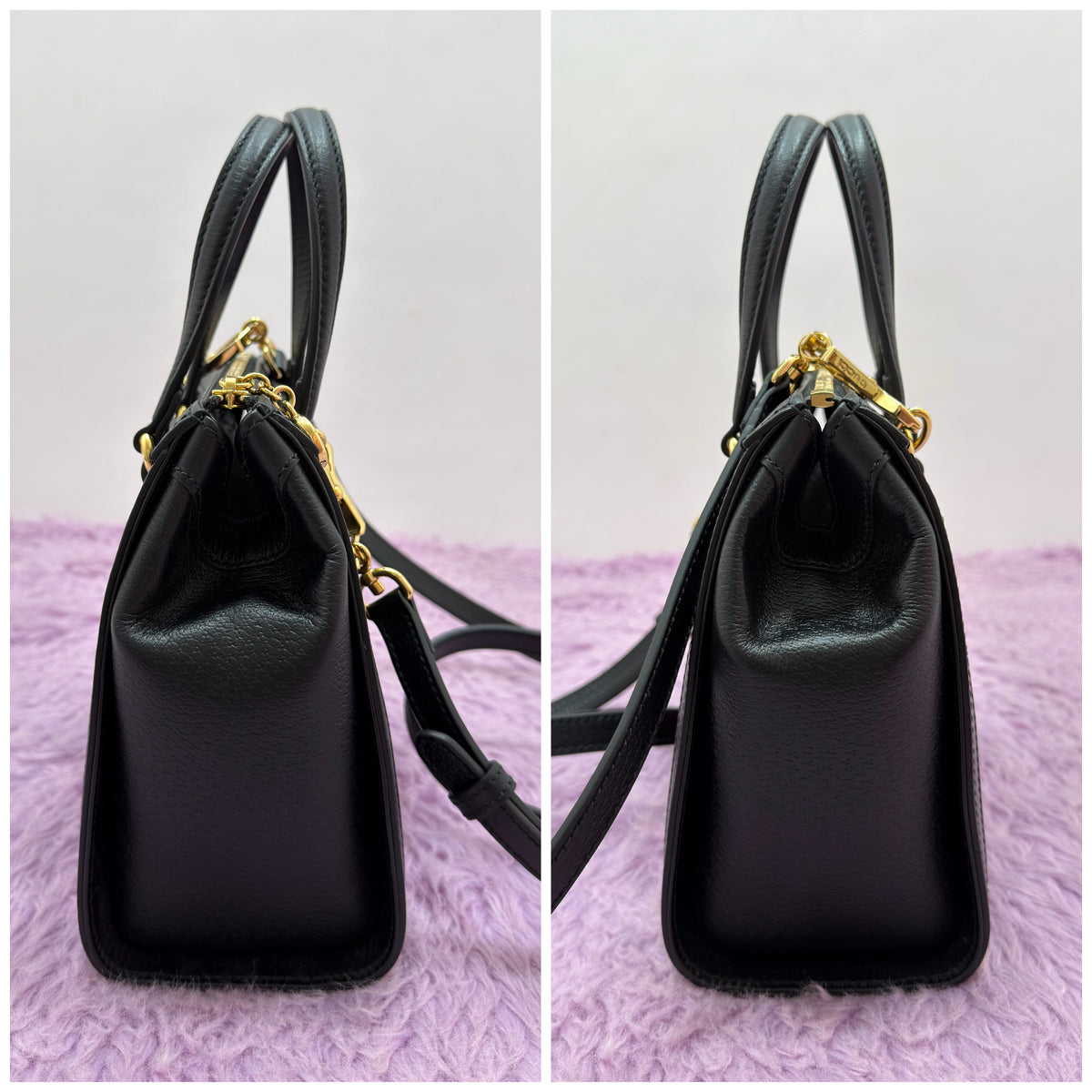 Gucci GG Calfskin Web Ophidia Small Tote Bag