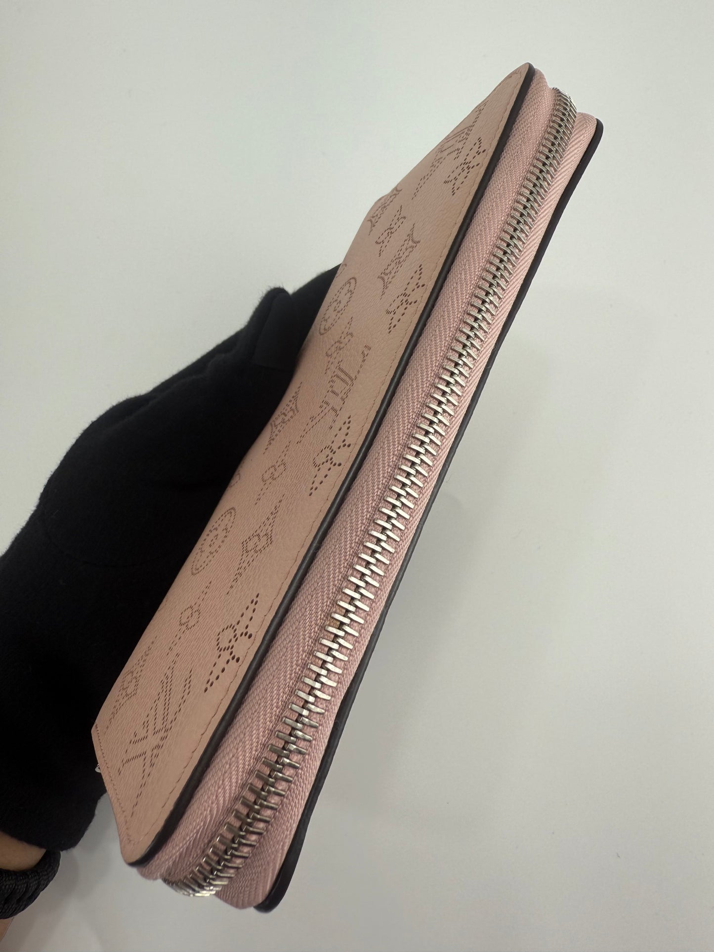 Louis Vuitton Magnolia Pink Monogram Mahina Zippy Wallet
