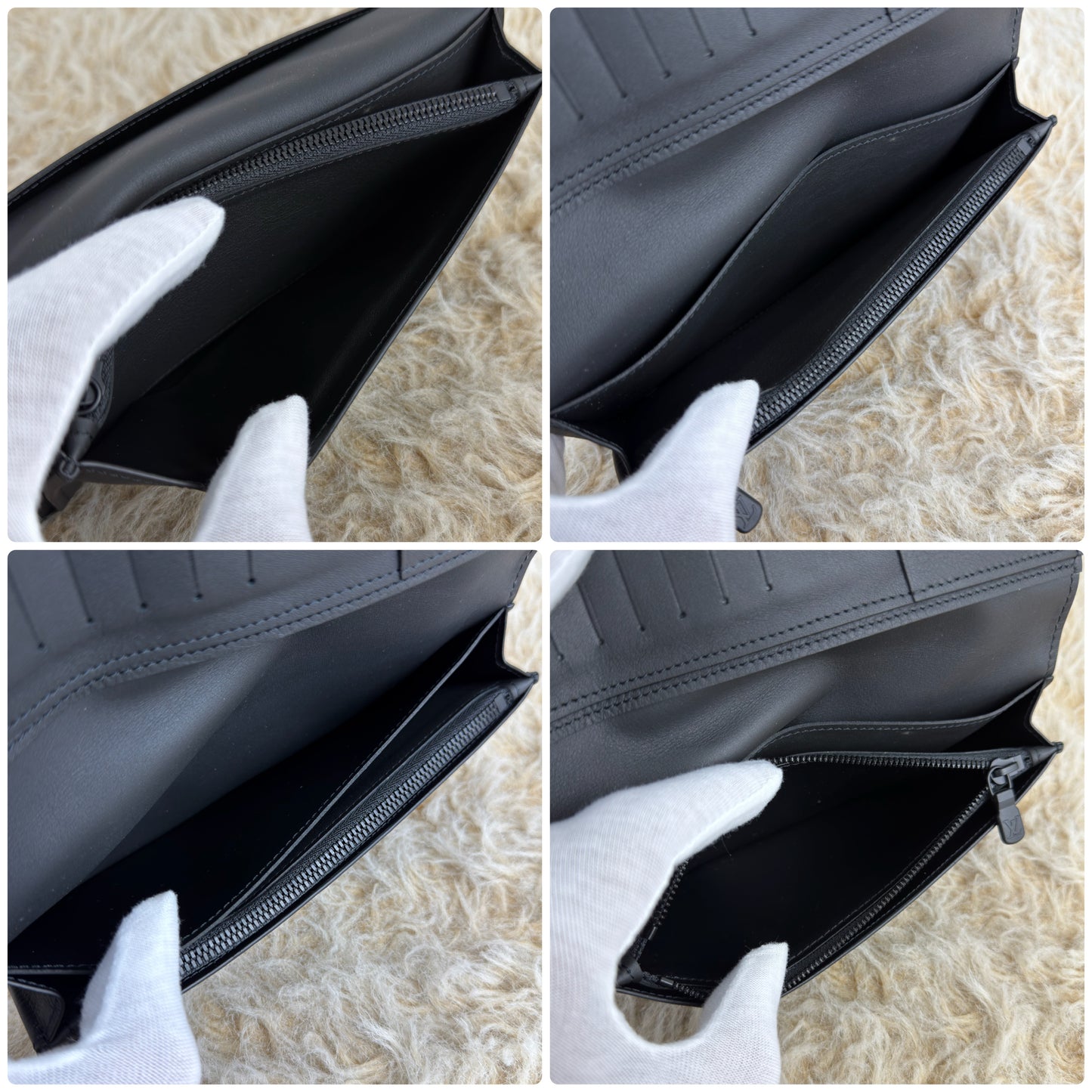 Louis Vuitton Brazza Wallet In Monogram Shadow Black