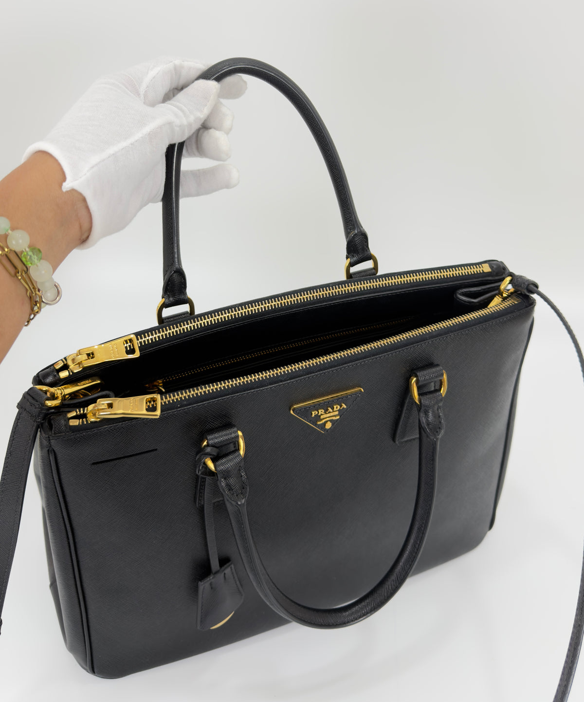 Prada Black Saffiano Leather Galleria Bag