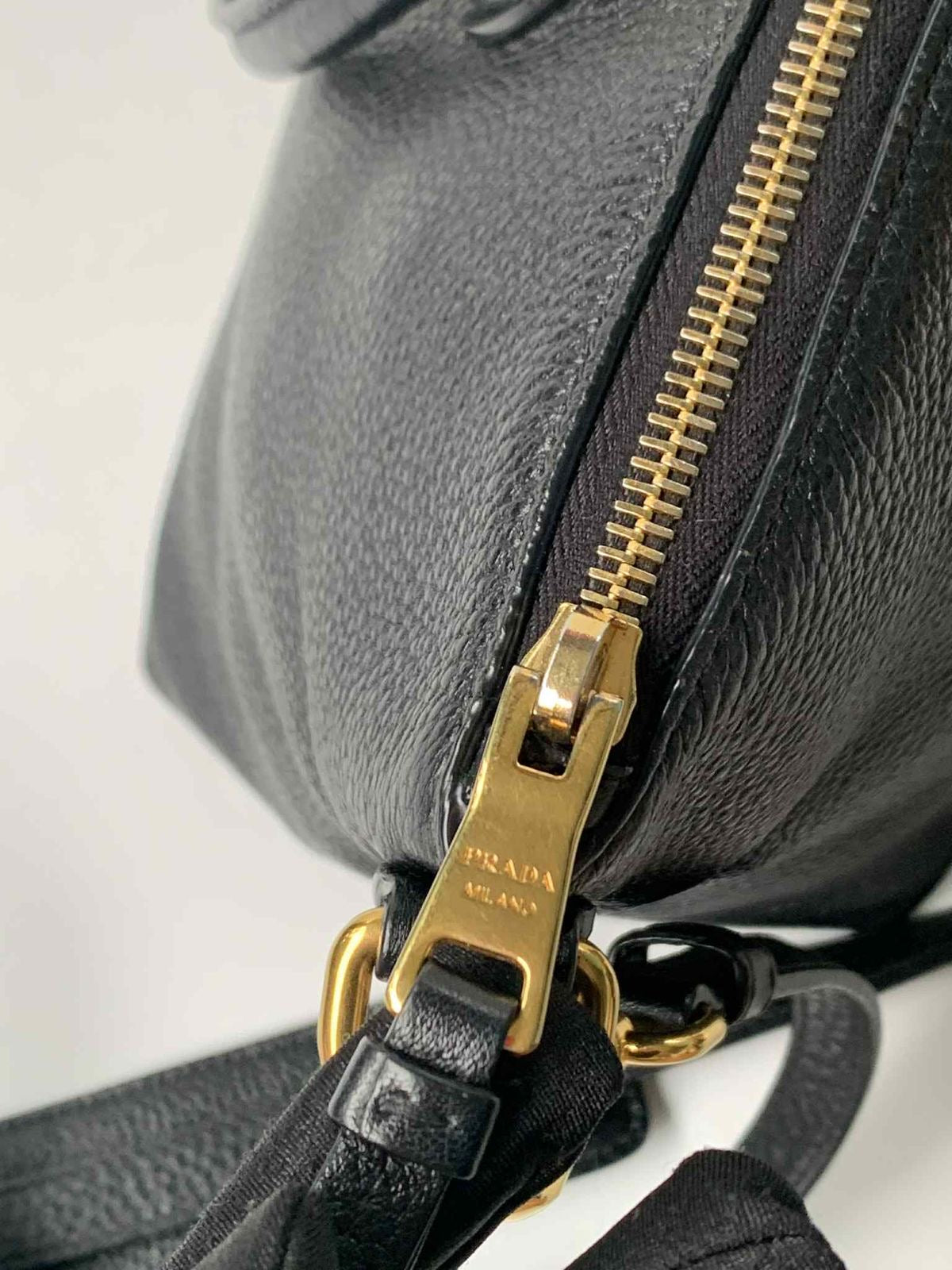 Prada Vitello Phenix Leather Top Handle Crossbody Bag