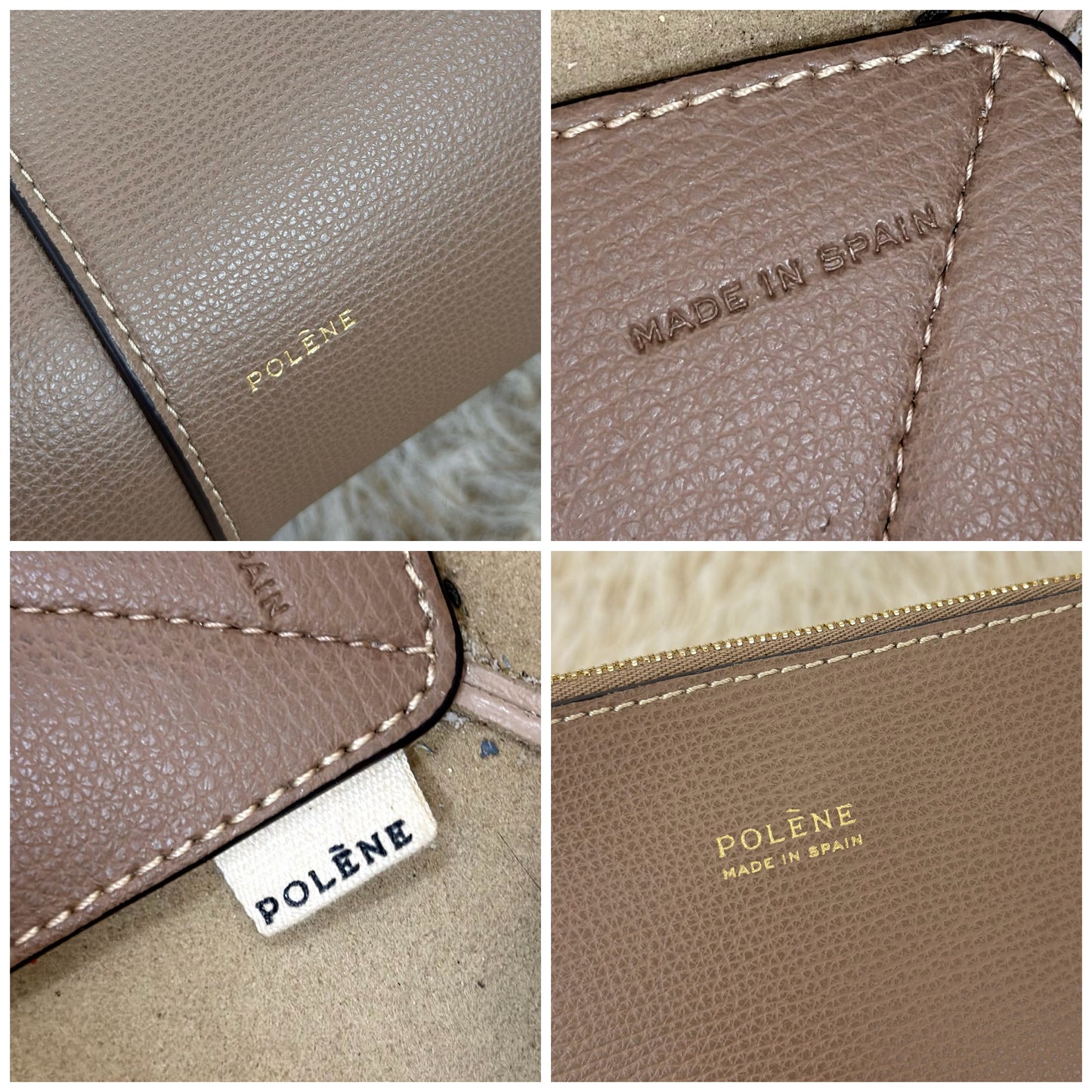 Polène Textured Calfskin Cyme Large Tote Root