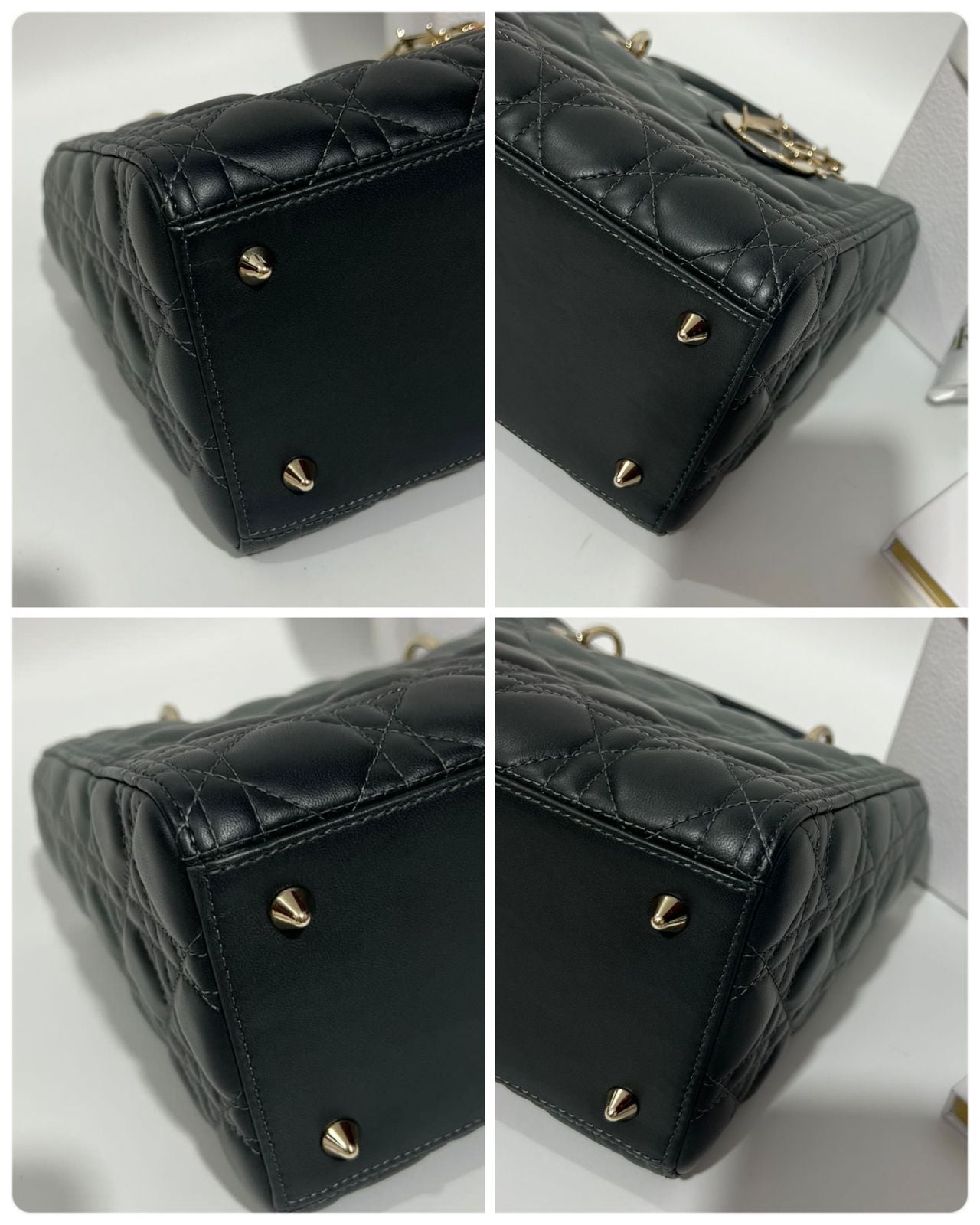 Lady Dior Medium Ombre Gradient Black-Grey