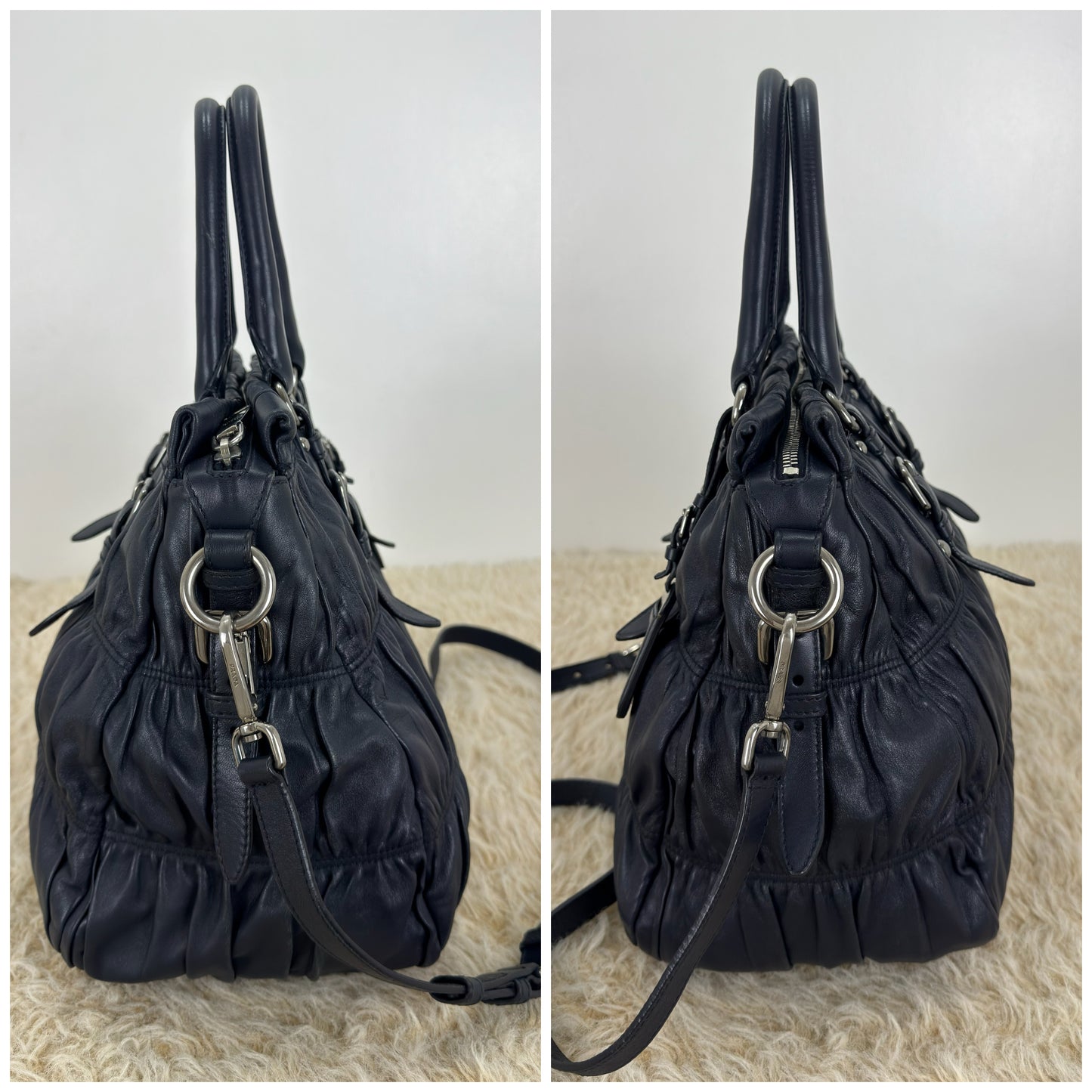 Prada Nappa Leather Gaufre Tote Bag