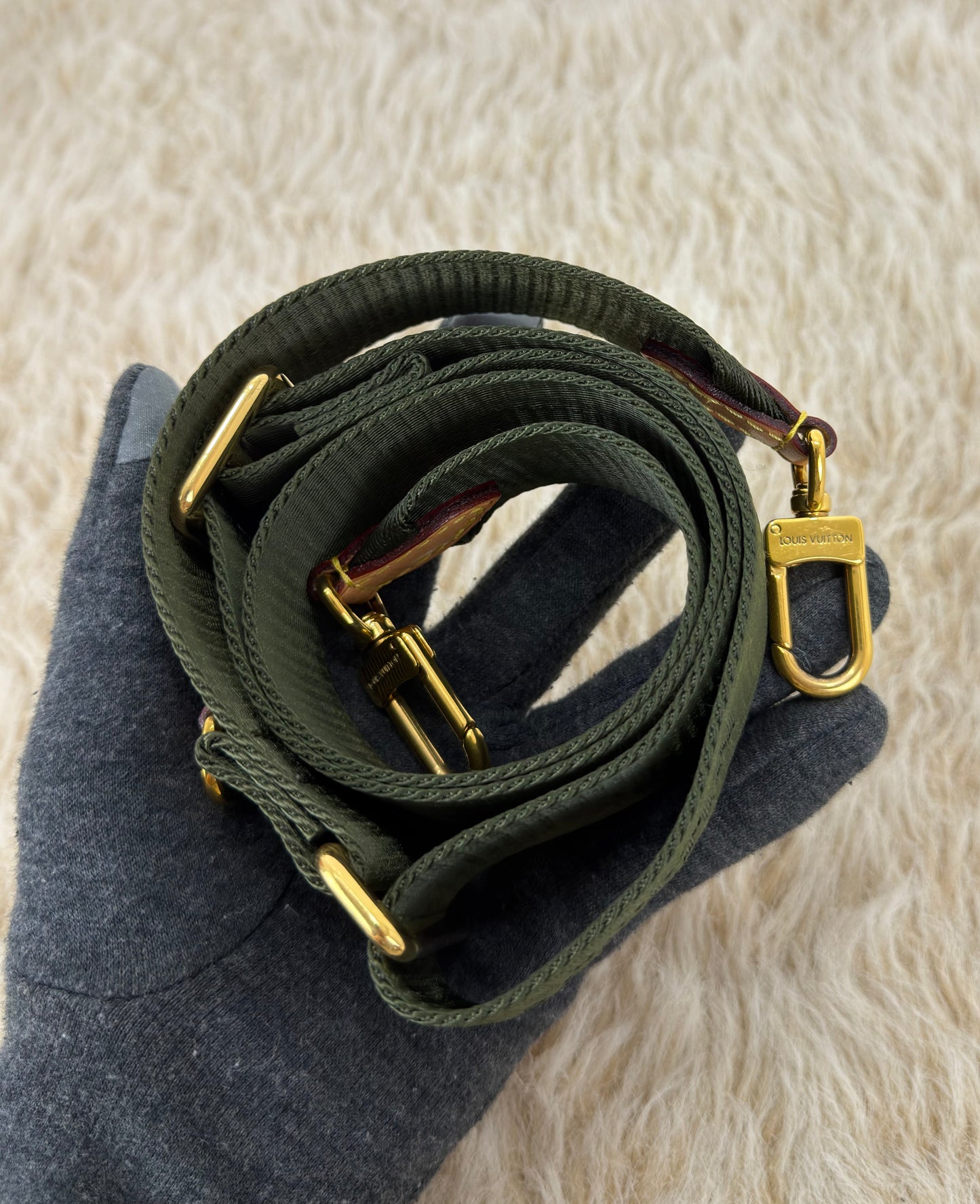 Louis Vuitton Khaki Green Multi Pochette Accessories Strap