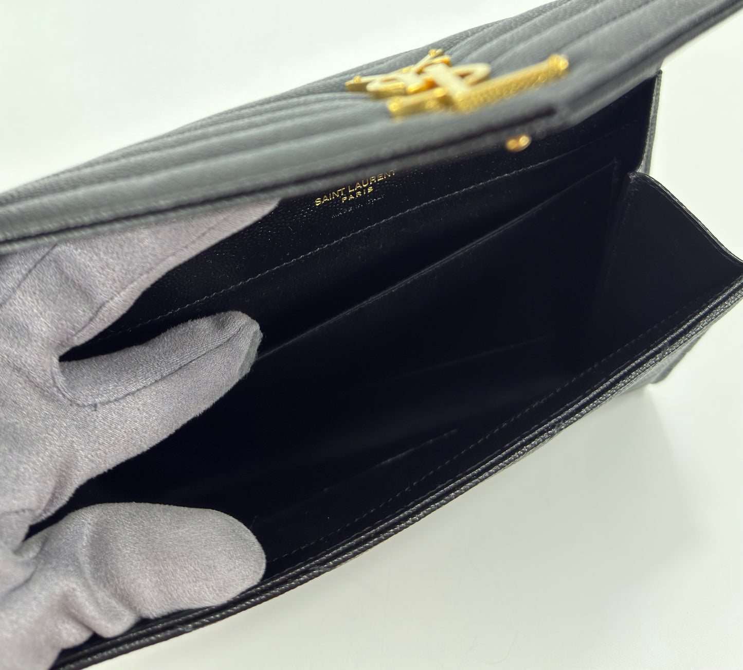 Saint Laurent Cassandre Envelope Wrislet Clutch