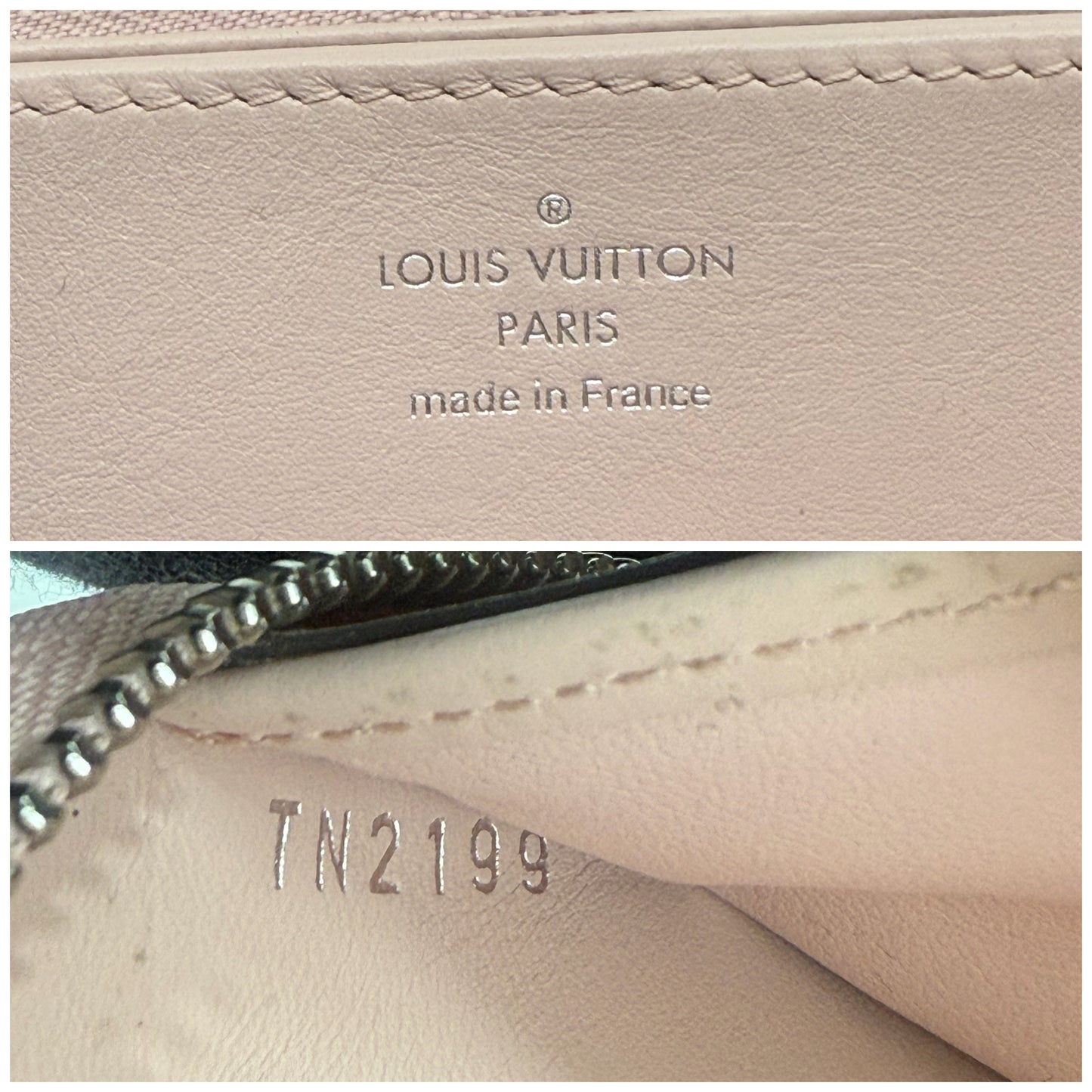 Louis Vuitton Magnolia Pink Monogram Mahina Zippy Wallet