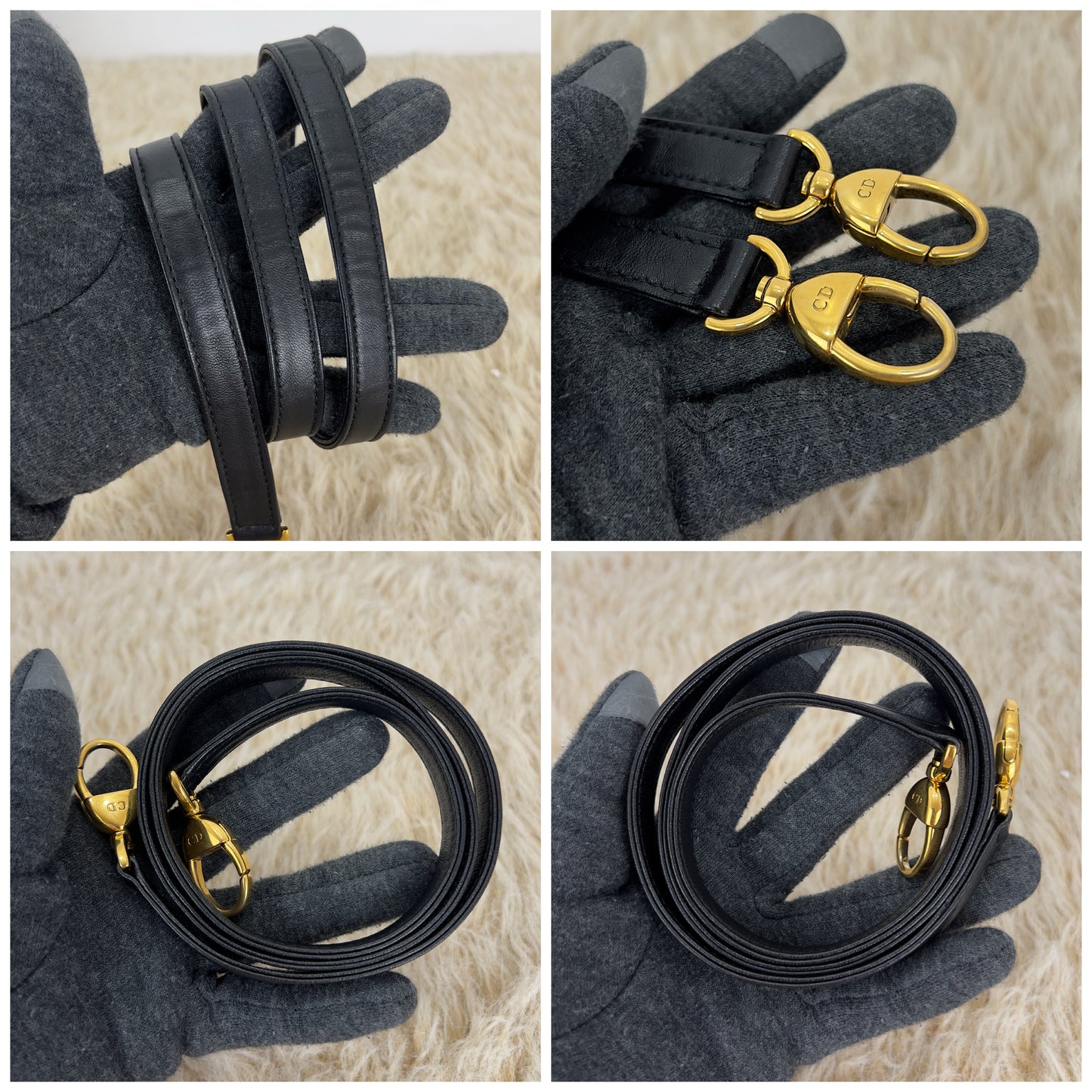 Lady Dior Black Cannage Quilt Lambskin Medium