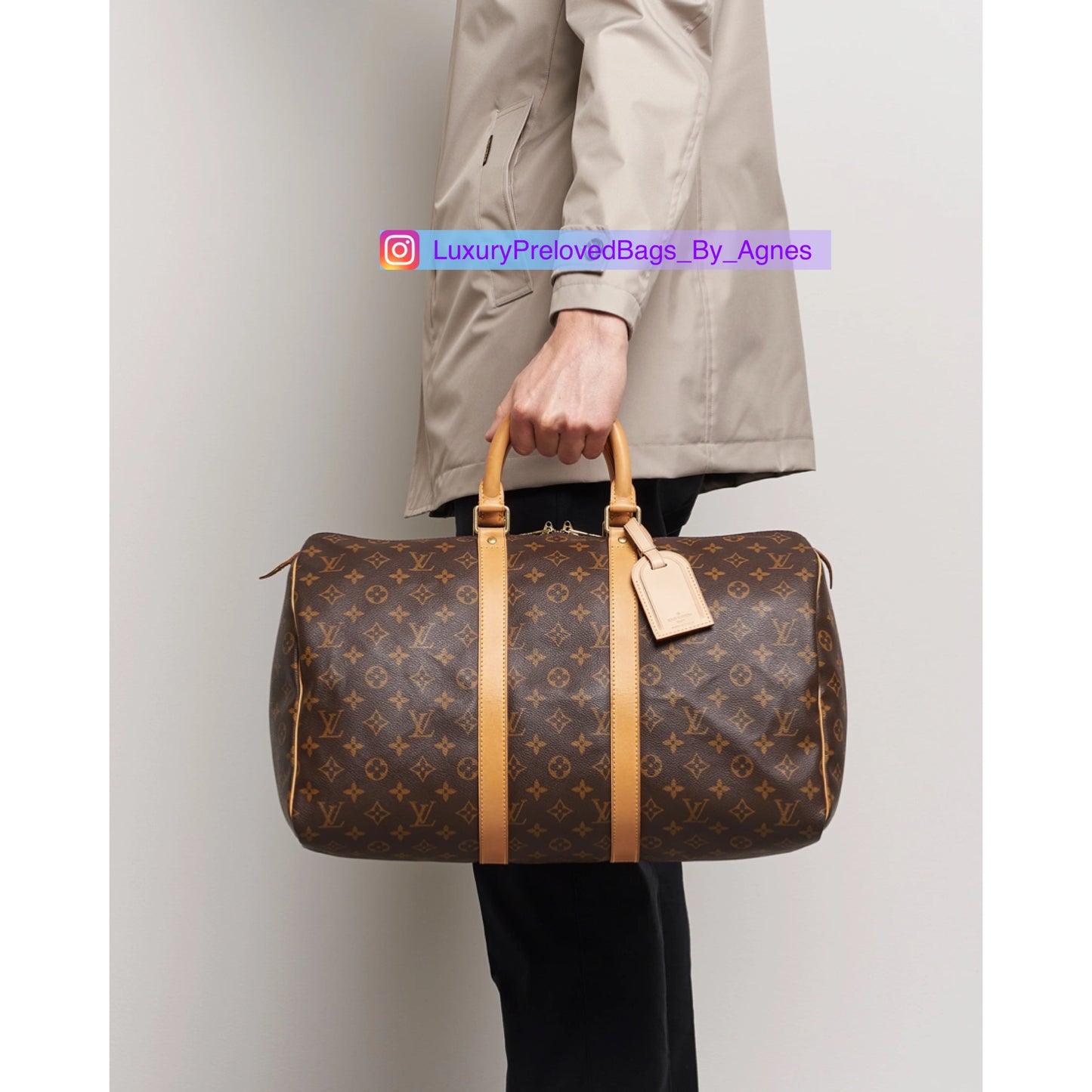 Louis Vuitton Monogram Canvas Keepal 45