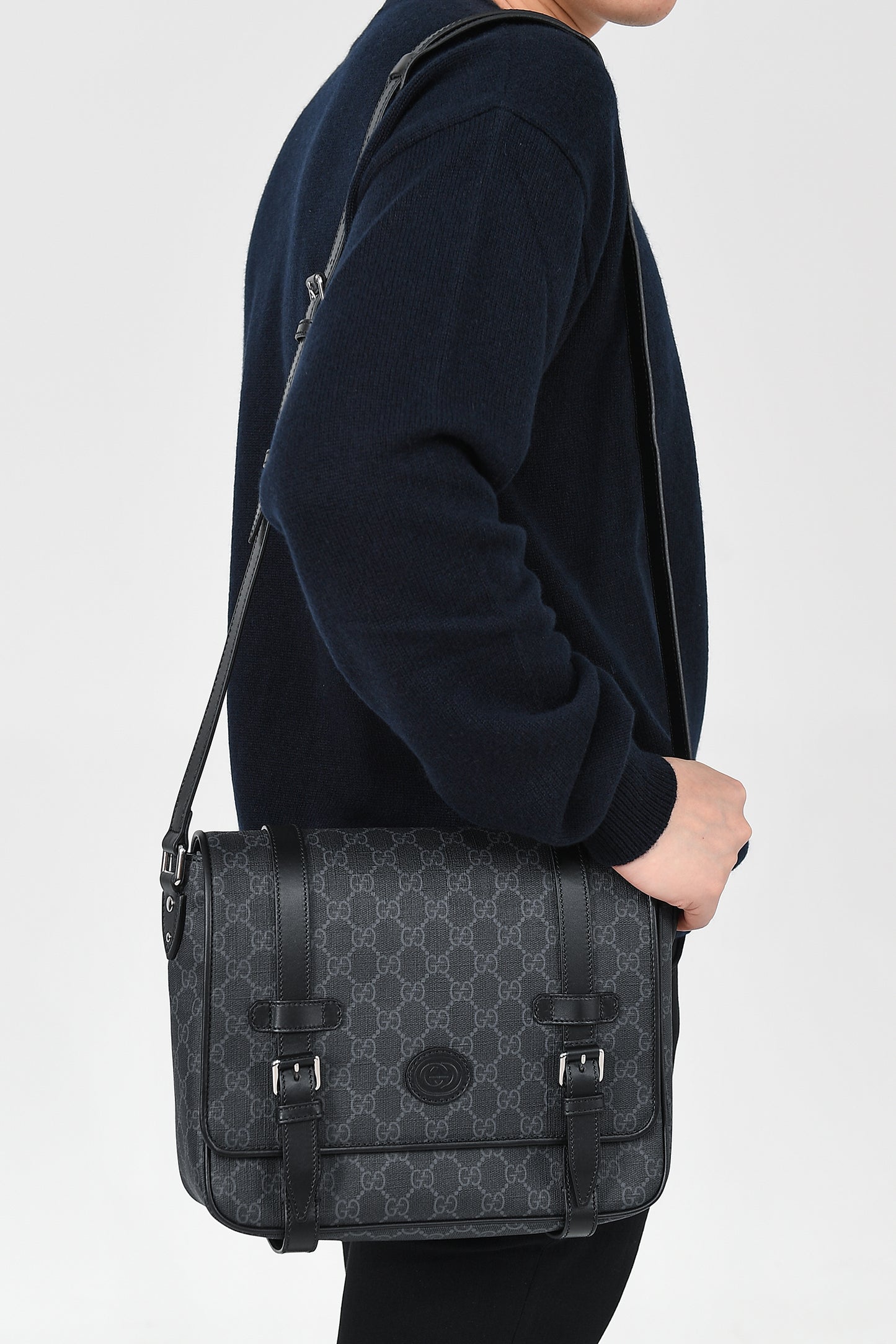 Gucci Interlocking G Patch Messenger Bag
GG Coated Canvas Medium