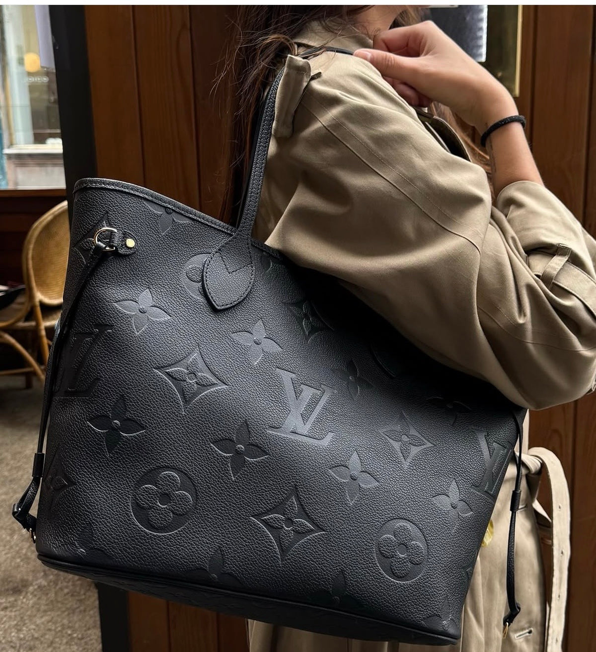 Louis Vuitton Neverfull MM Monogram Empreinte Leather
