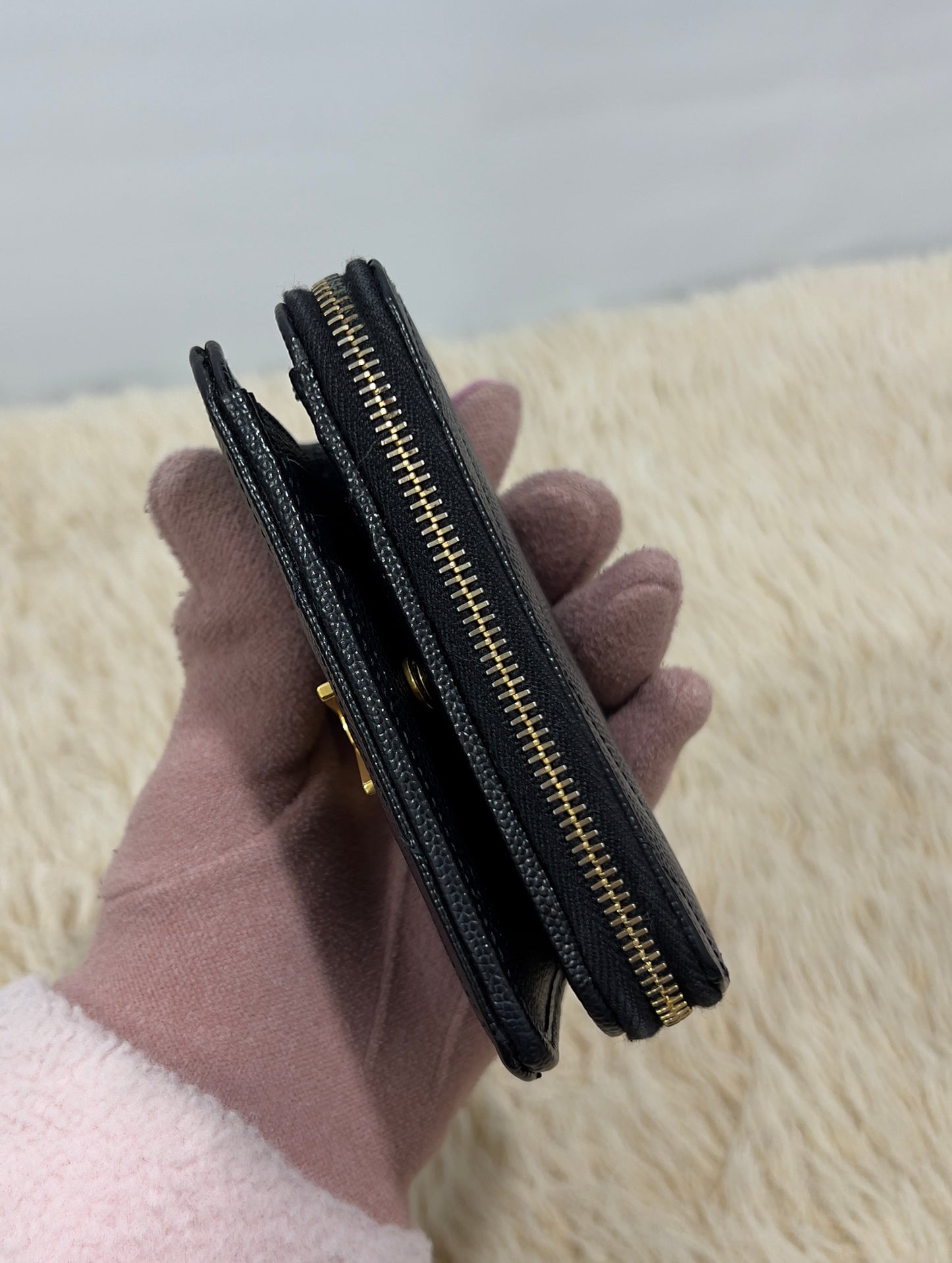 Saint Laurent Cassandre Matelassé Compact Zip Around Wallet