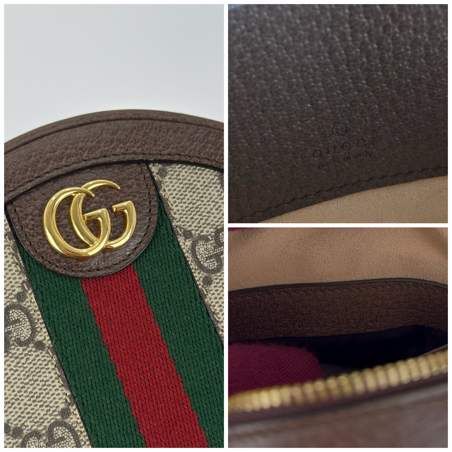 Gucci Mini GG Supreme Round Ophidia Backpack