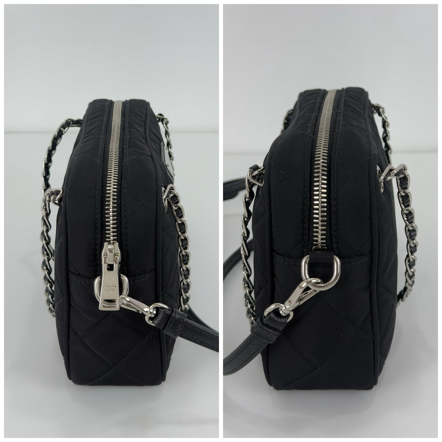 Prada Nylon Tessuto Impuntu Quilted Bandoliera