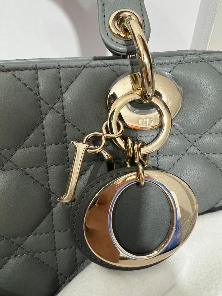 Lady Dior Medium Ombre Gradient Black-Grey