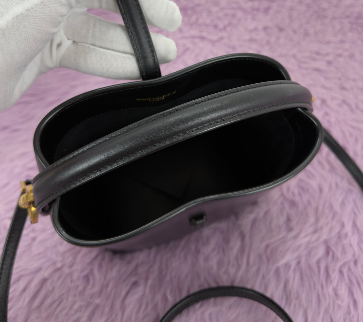 Saint Laurent Le 37 Mini In Shiny Leather