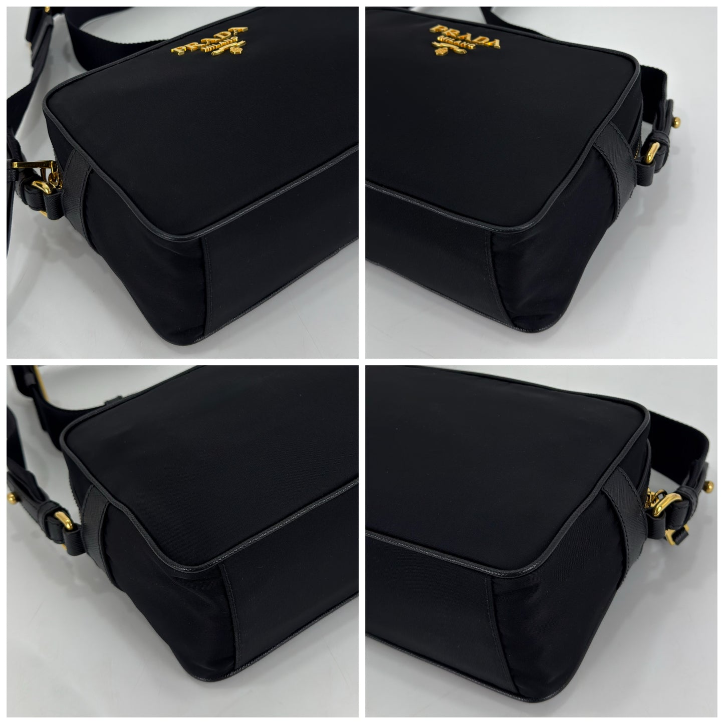 Prada Black Tessuto Nylon Camera Bag 1BH089