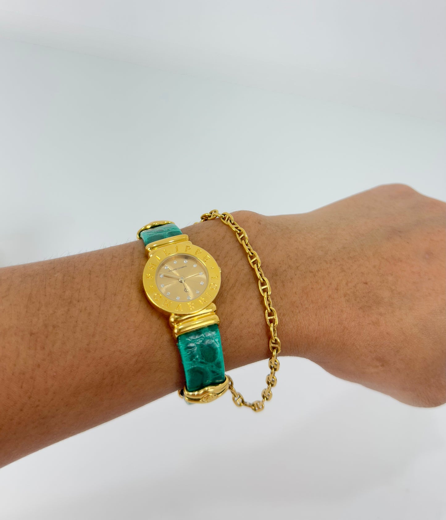 Philippe Charriol St-Tropez With Green Leather Strap