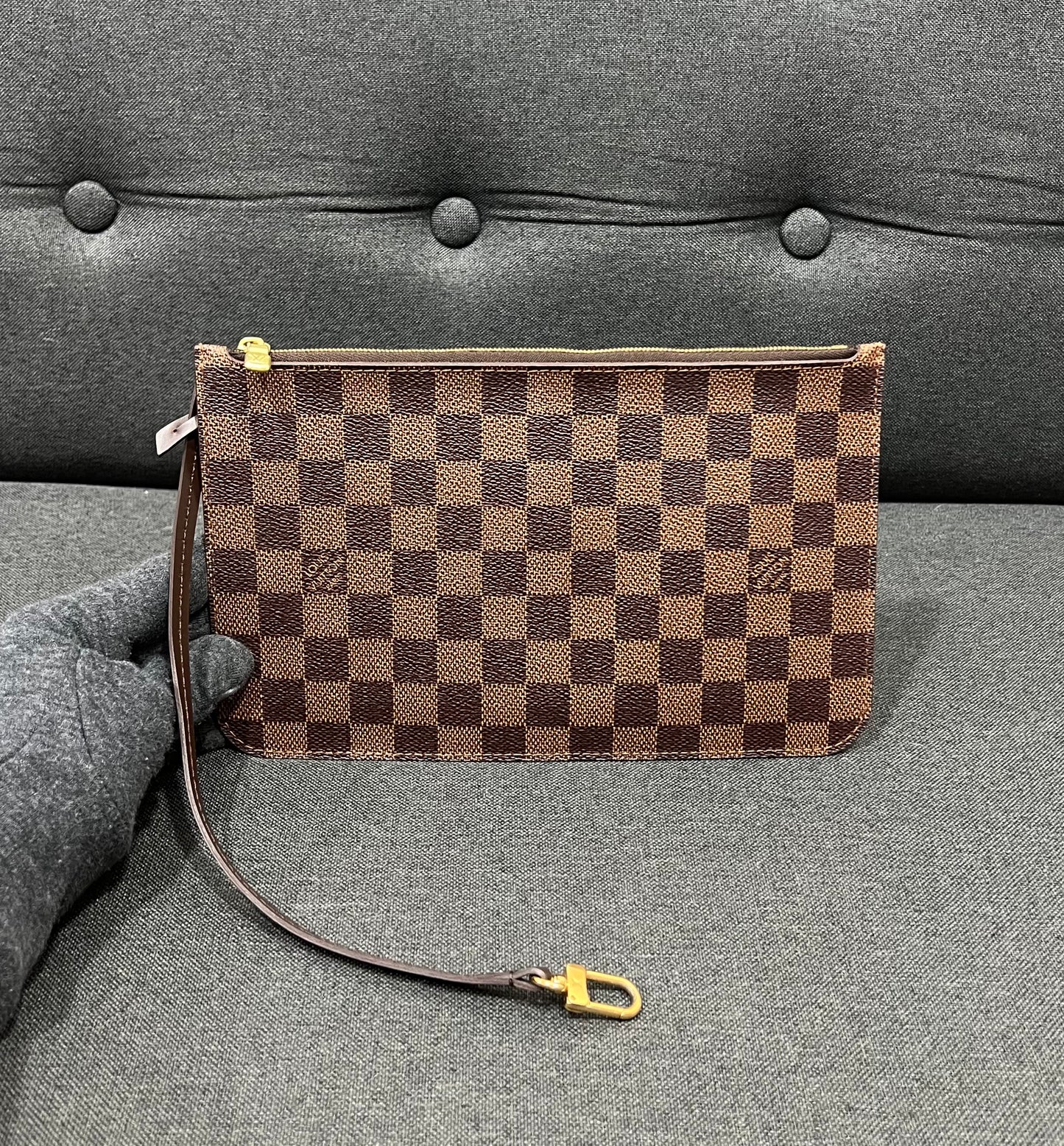 Louis Vuitton Neverfull MM Damier Ebene With Pouch