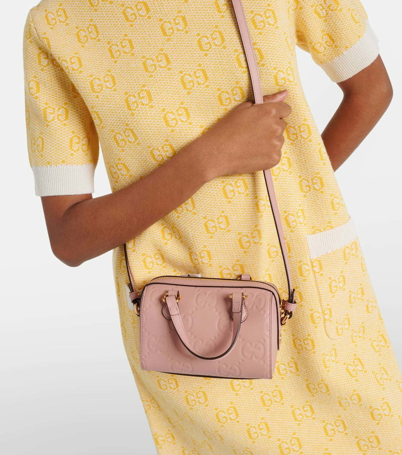 Gucci GG Convertible Boston Bag Jumbo Embossed