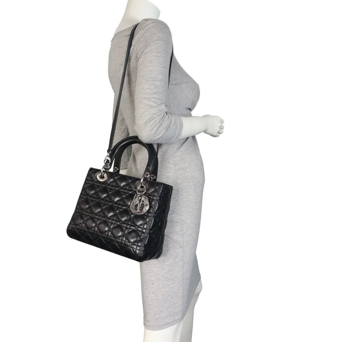 Dior Medium Lady Dior Cannage Lambskin
