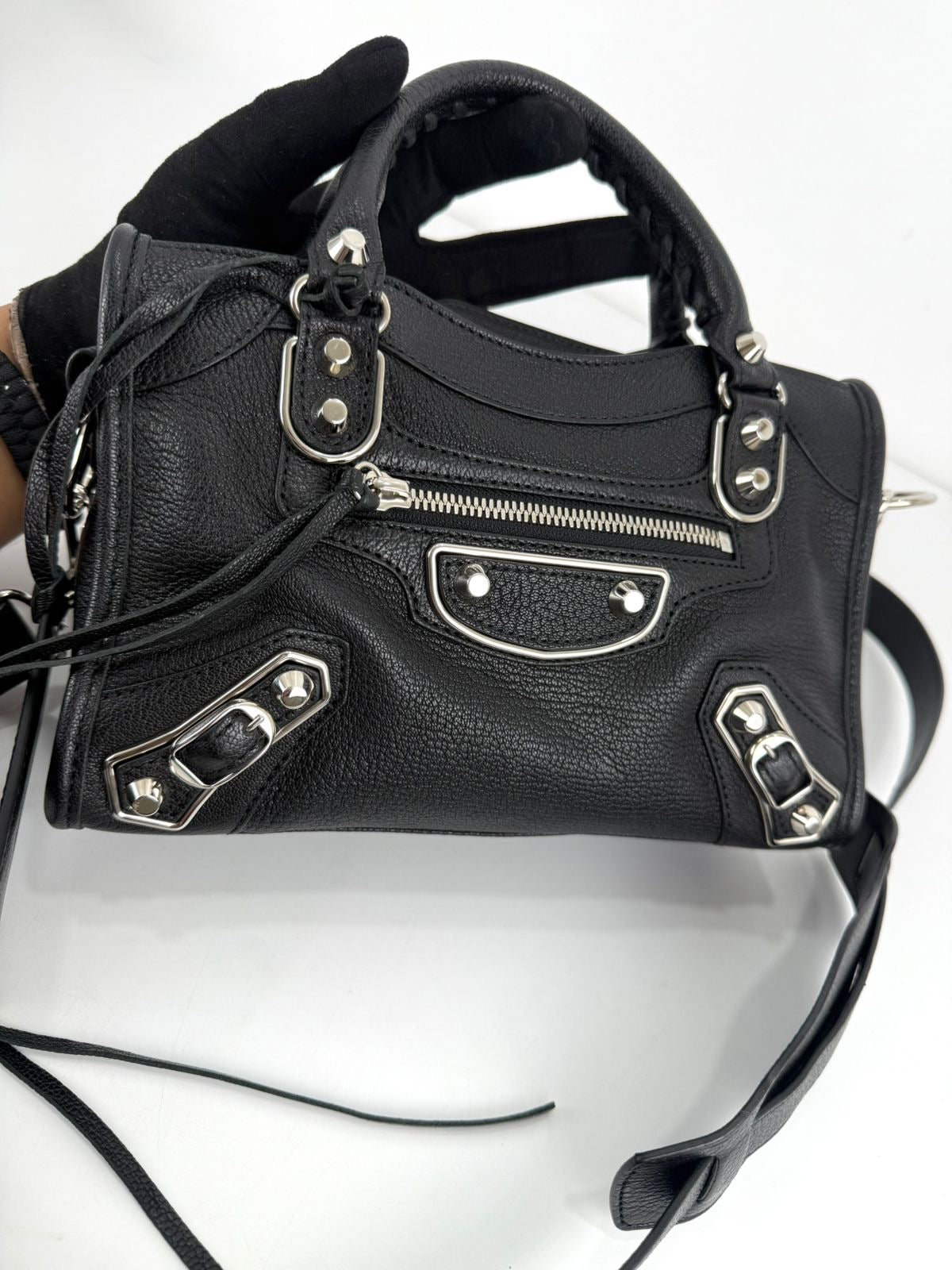 Balenciaga City metallic edge in MINI