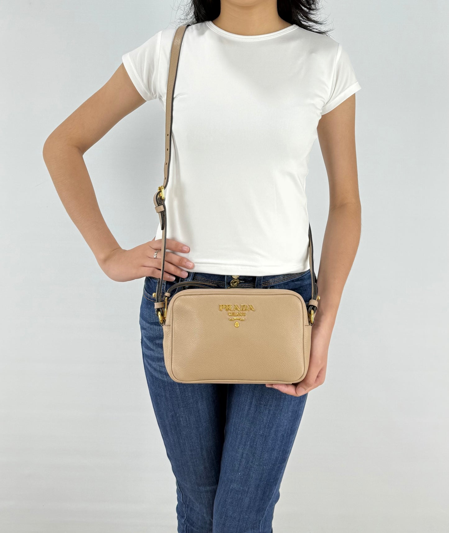 Prada Vitello Phenix Leather Cammeo Small Size