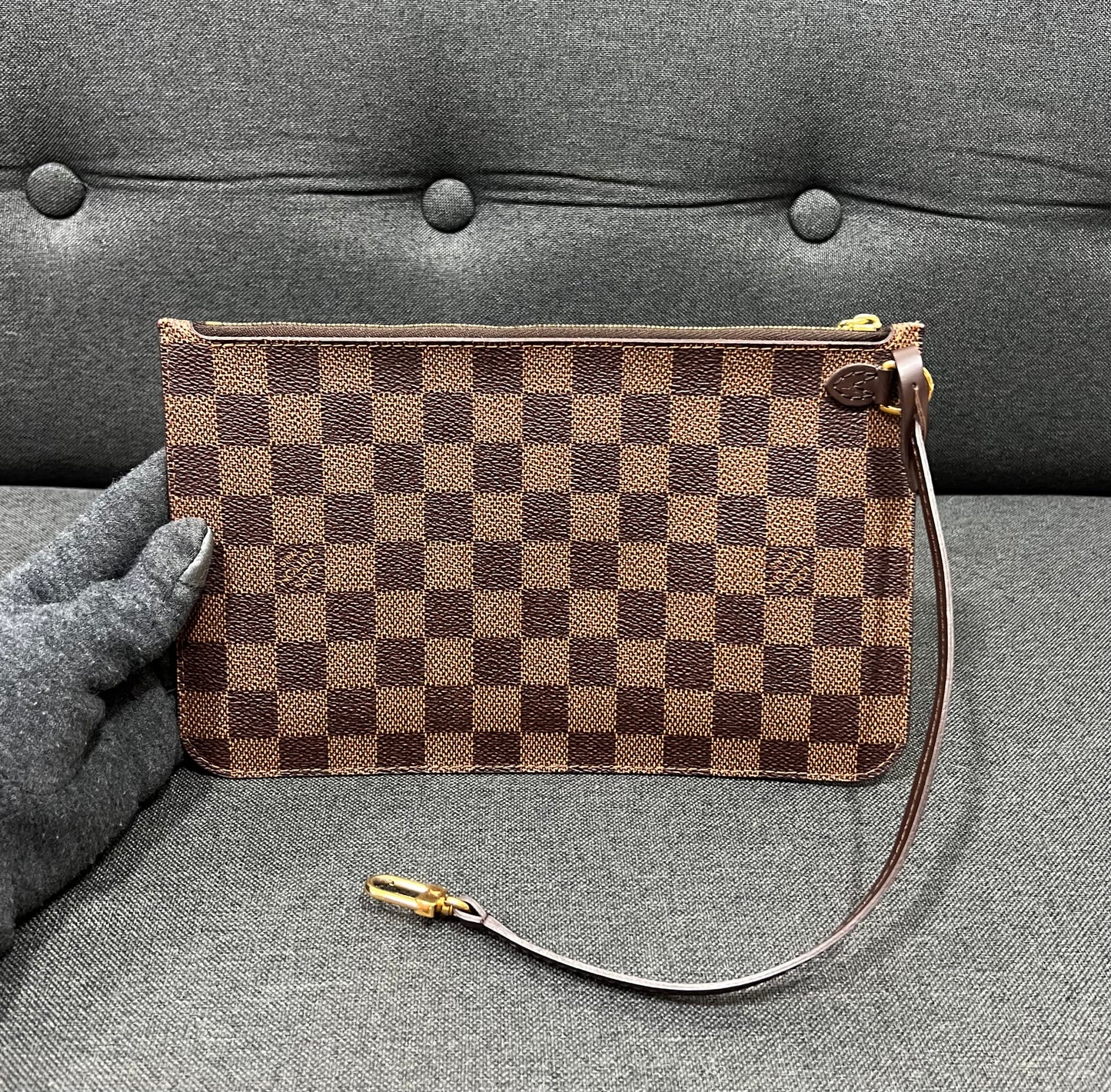 Louis Vuitton Neverfull MM Damier Ebene With Pouch