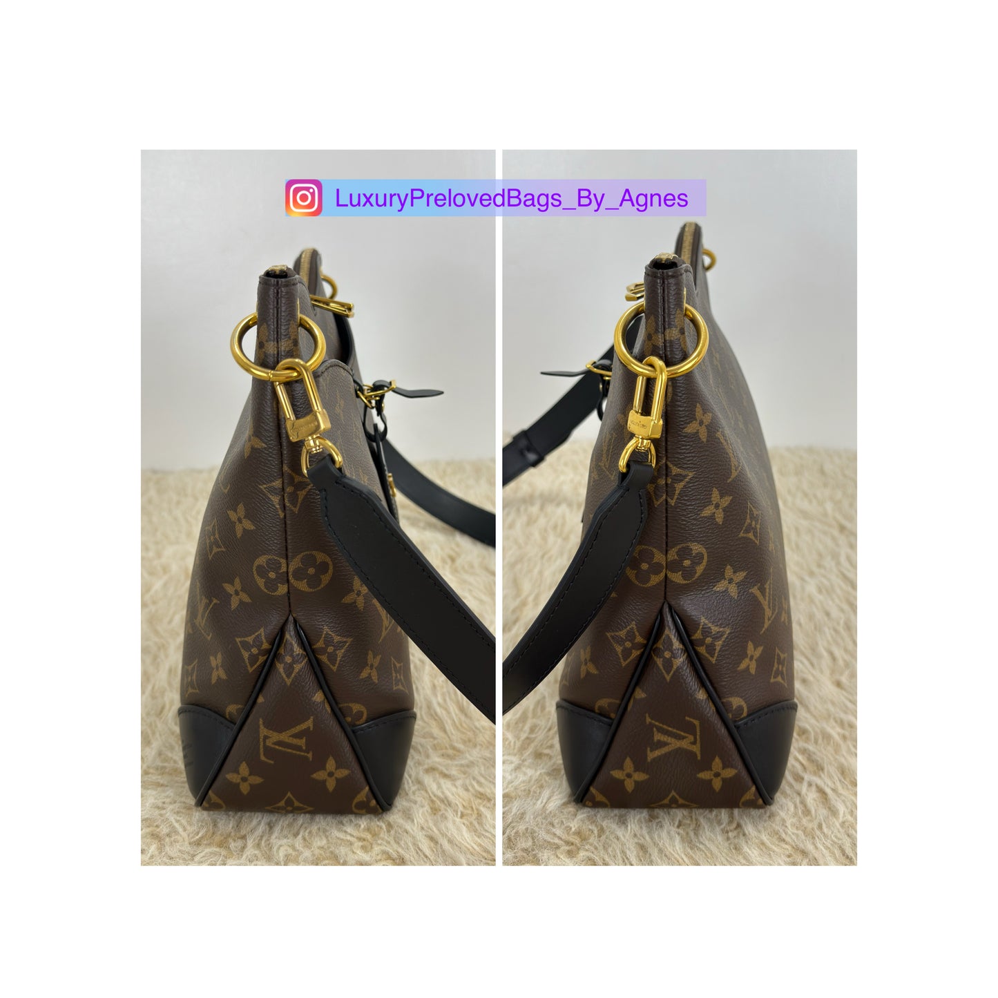 Louis Vuitton Monogram Canvas Odeon MM Noir
