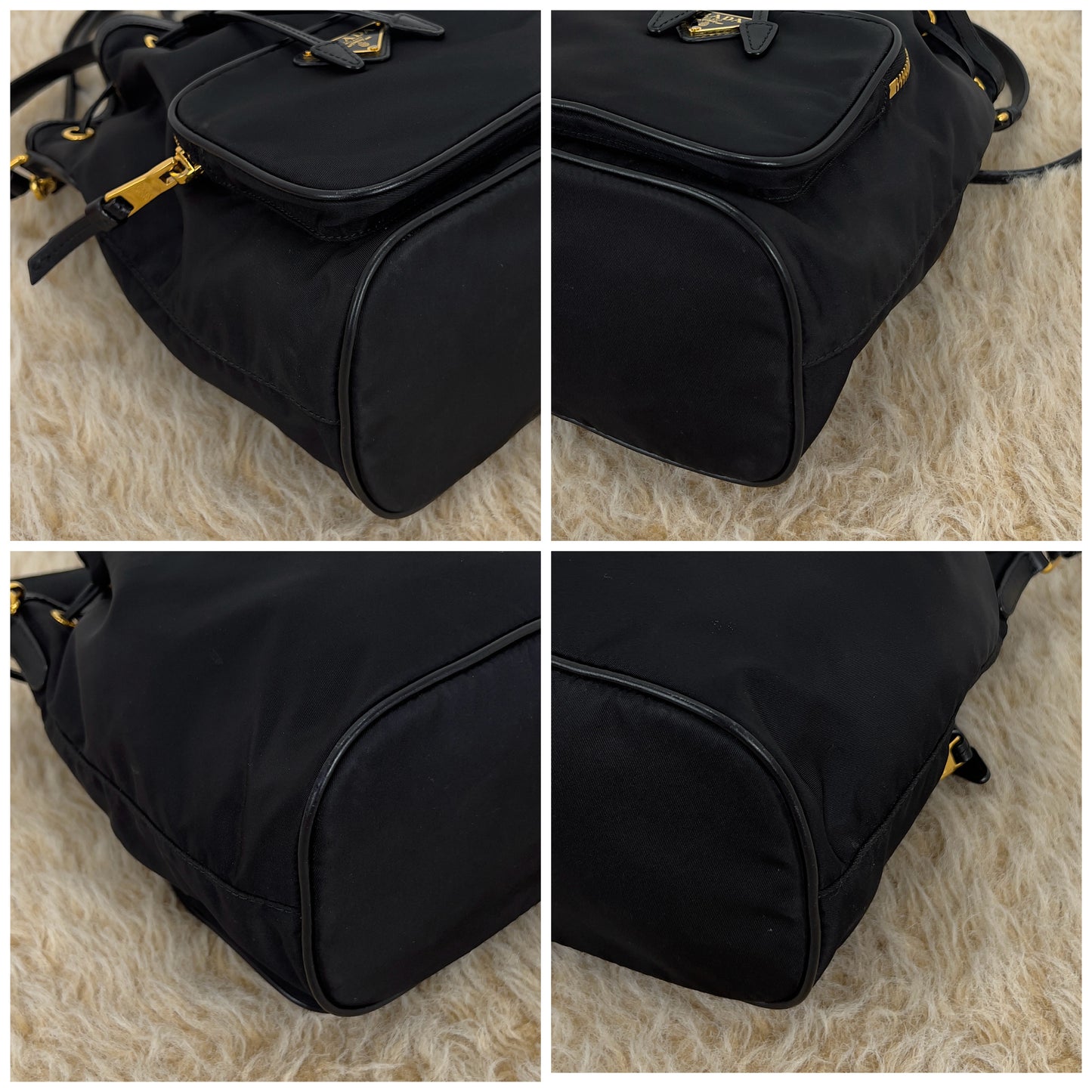 Prada Drawstring Bucket Bag Tessuto
