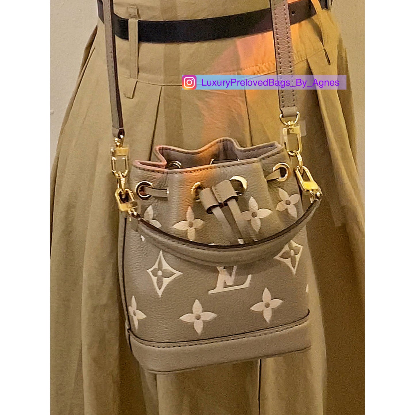 Louis Vuitton Nano Noé Bicolour Monogram Empreinte