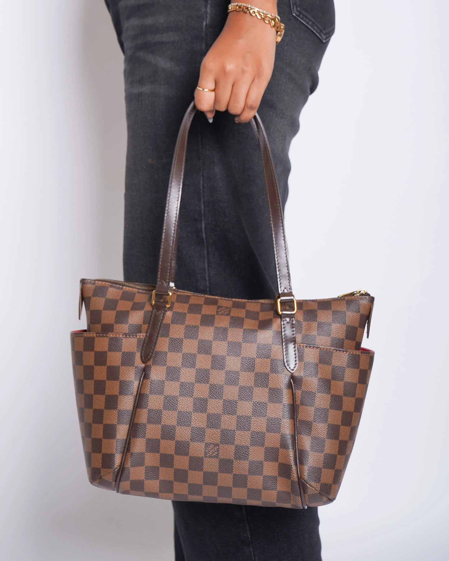 Louis Vuitton Damier Ebene Totally Pm Tote Bag
