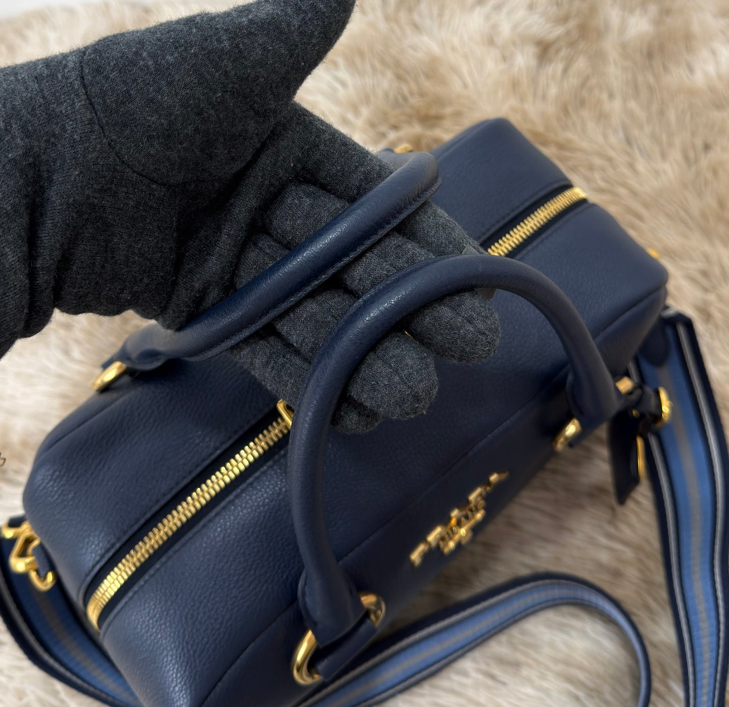 Prada Vitello Phenix Bauletto Bag