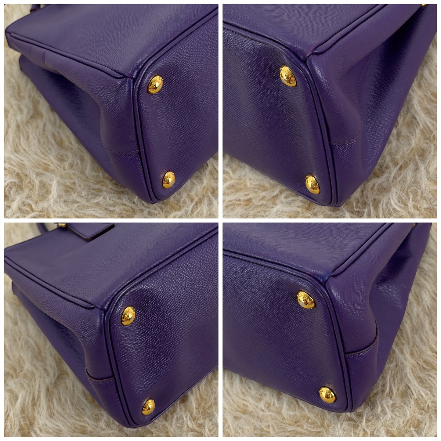 Prada Saffiano Leather Small Galleria Double Zip Tote Bag