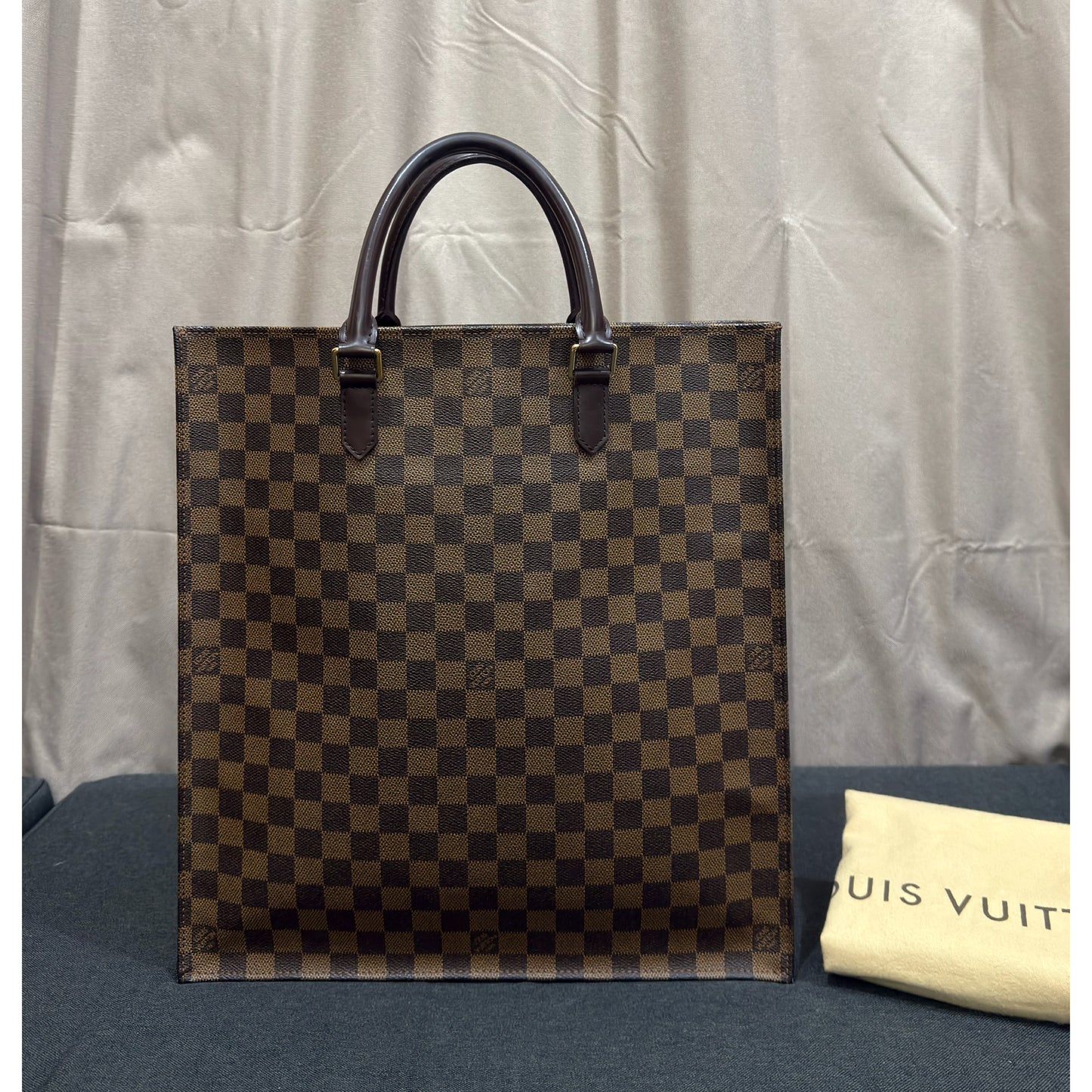 Louis Vuitton Damier Ebene Sac Plat GM