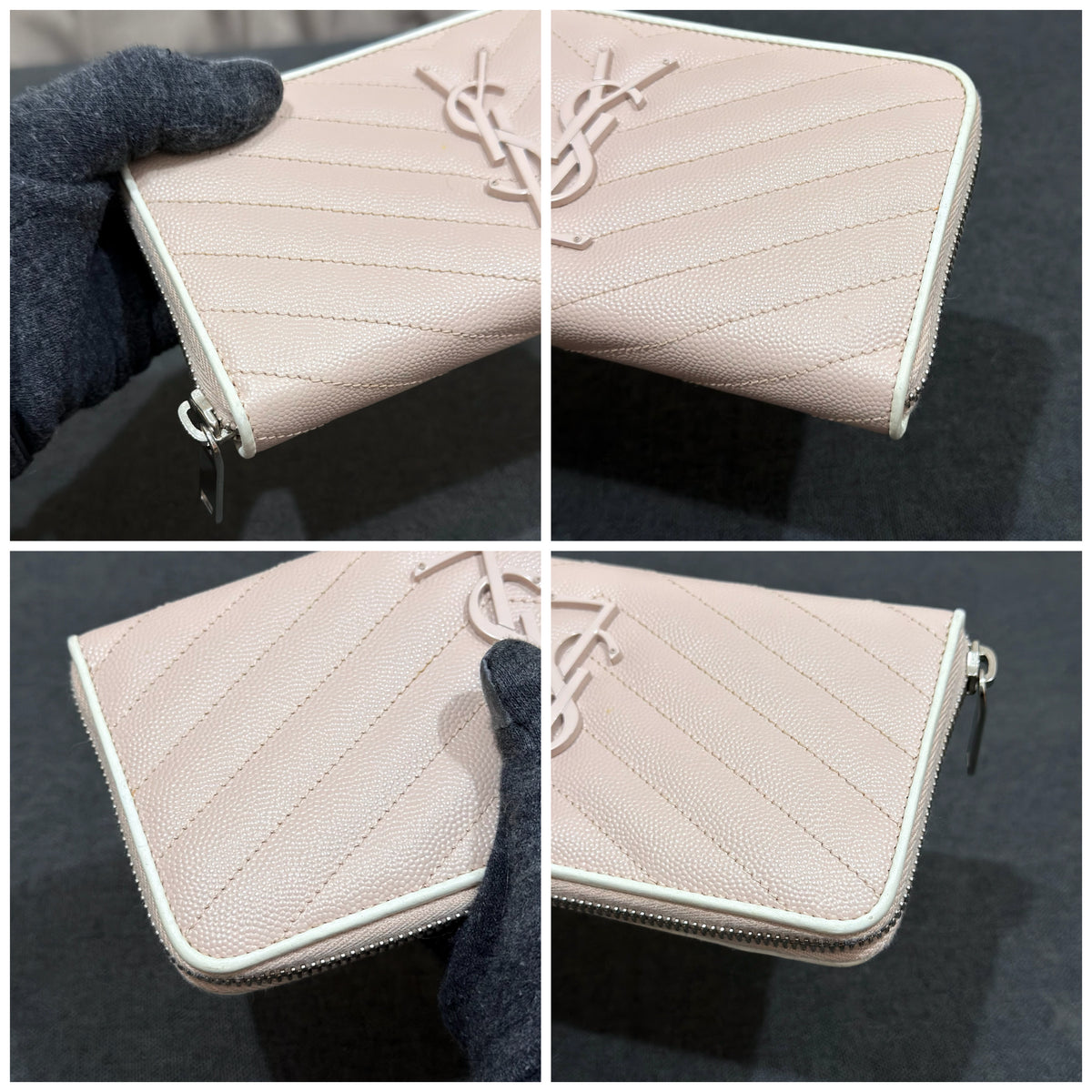 Pale Blush Saint Laurent Monogram
Zip Around Wallet