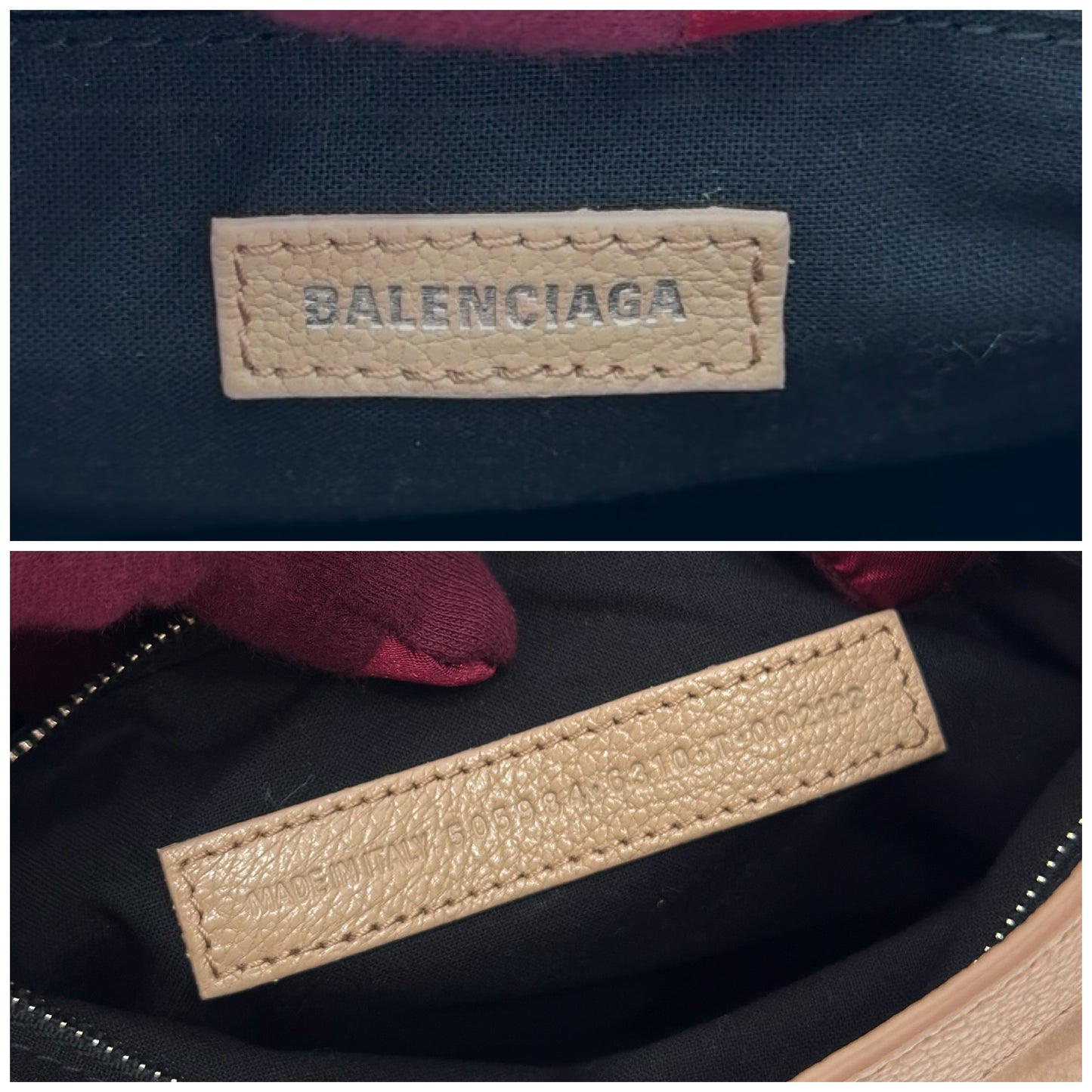 Balenciaga Rose De Sables Metallic
Edge Medium City Bag