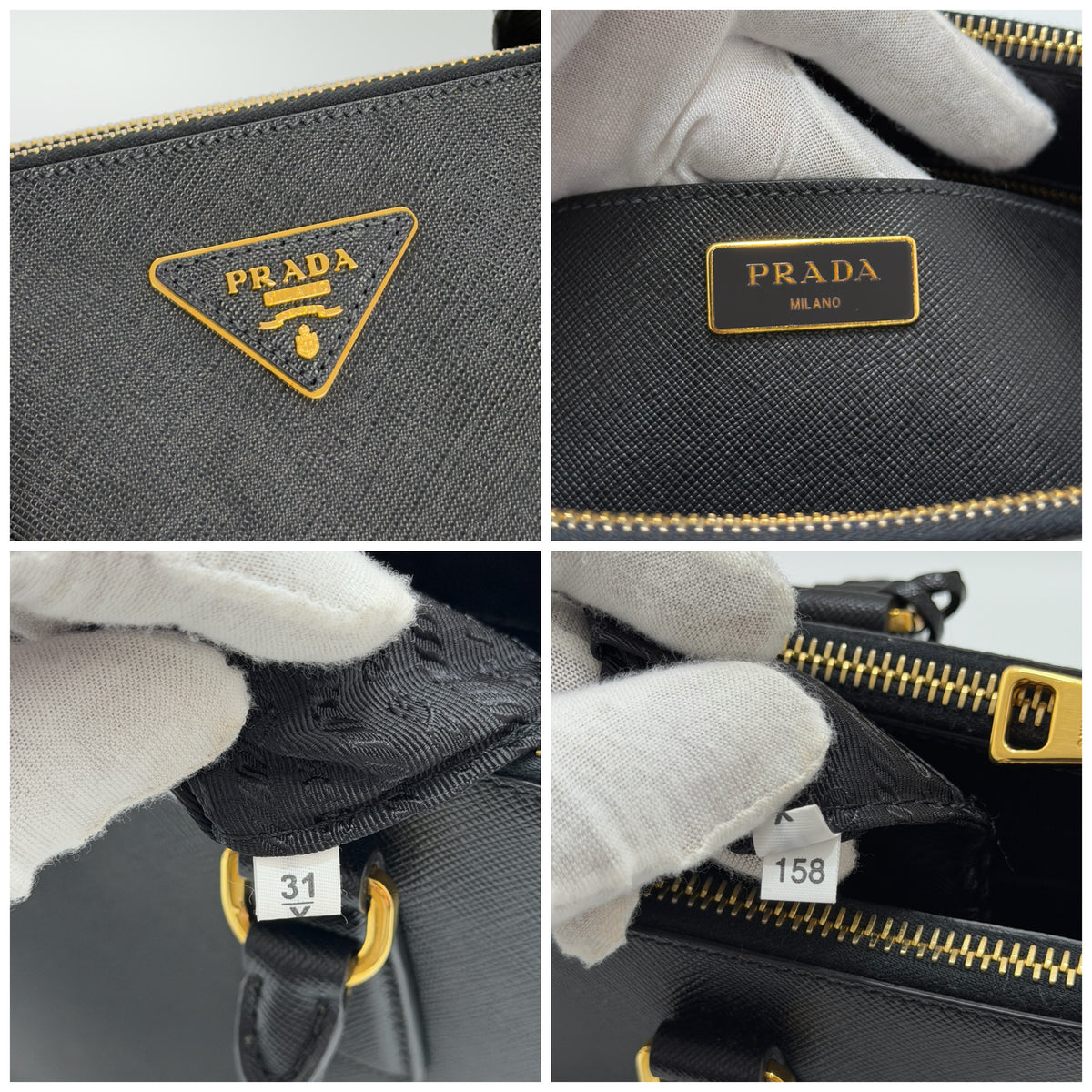 Prada Black Saffiano Leather Galleria Bag