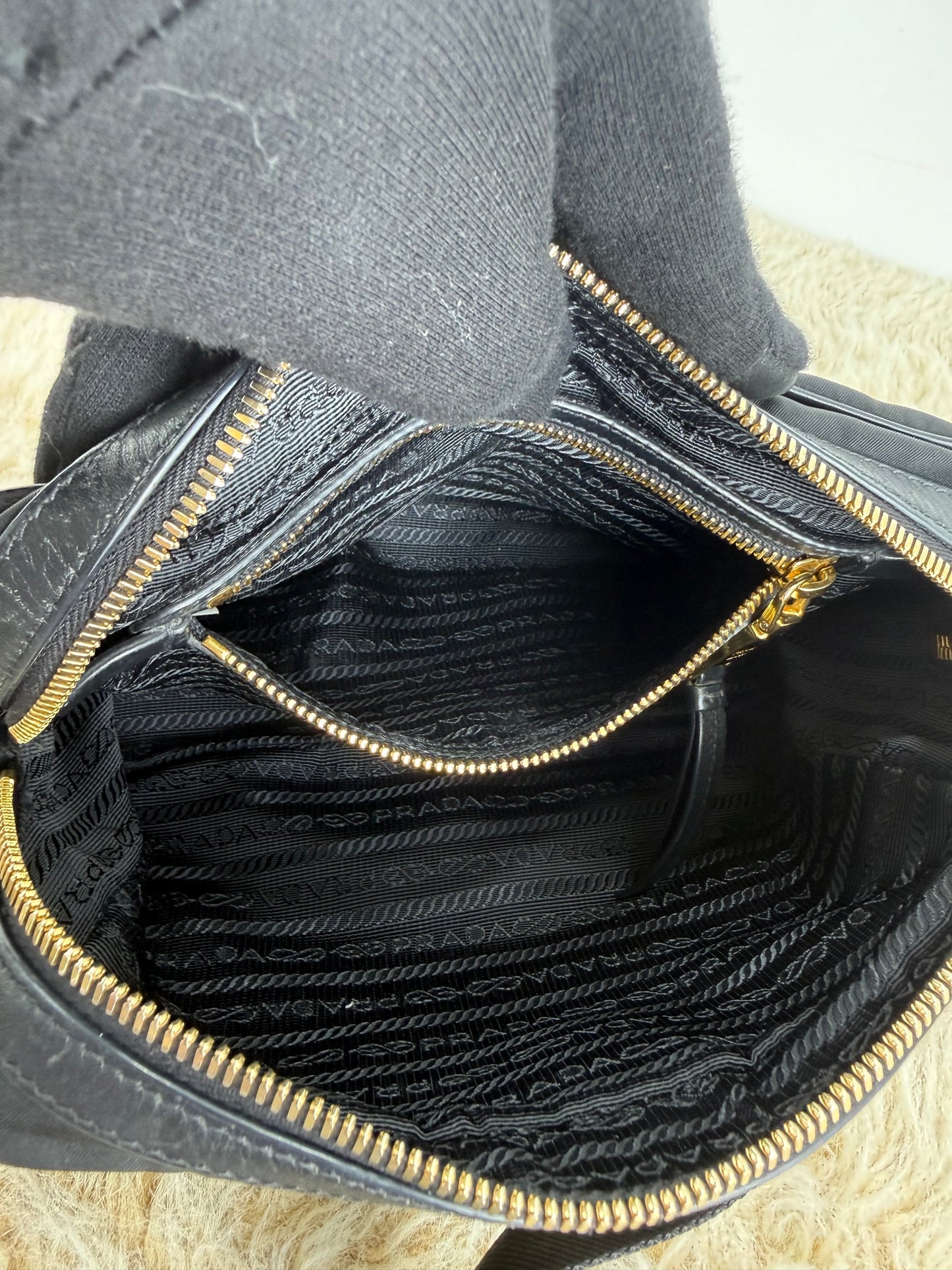 Prada Tessuto Nylon Camera Crossbody Bag