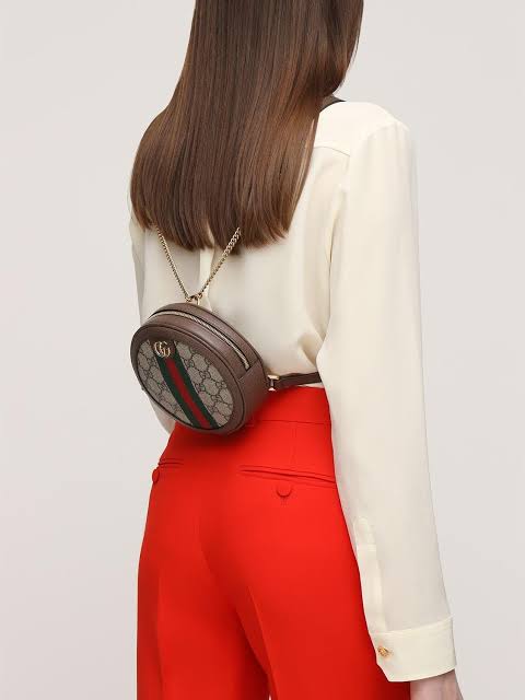 Gucci Mini GG Supreme Round Ophidia Backpack