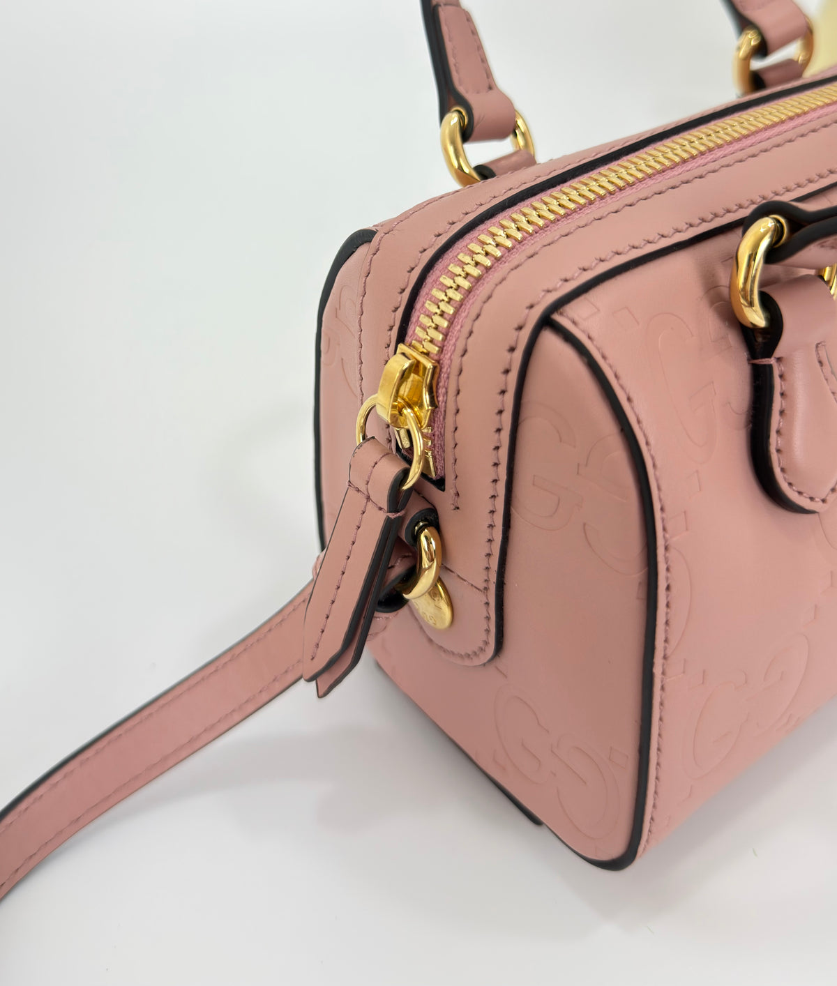 Gucci GG Convertible Boston Bag Jumbo Embossed