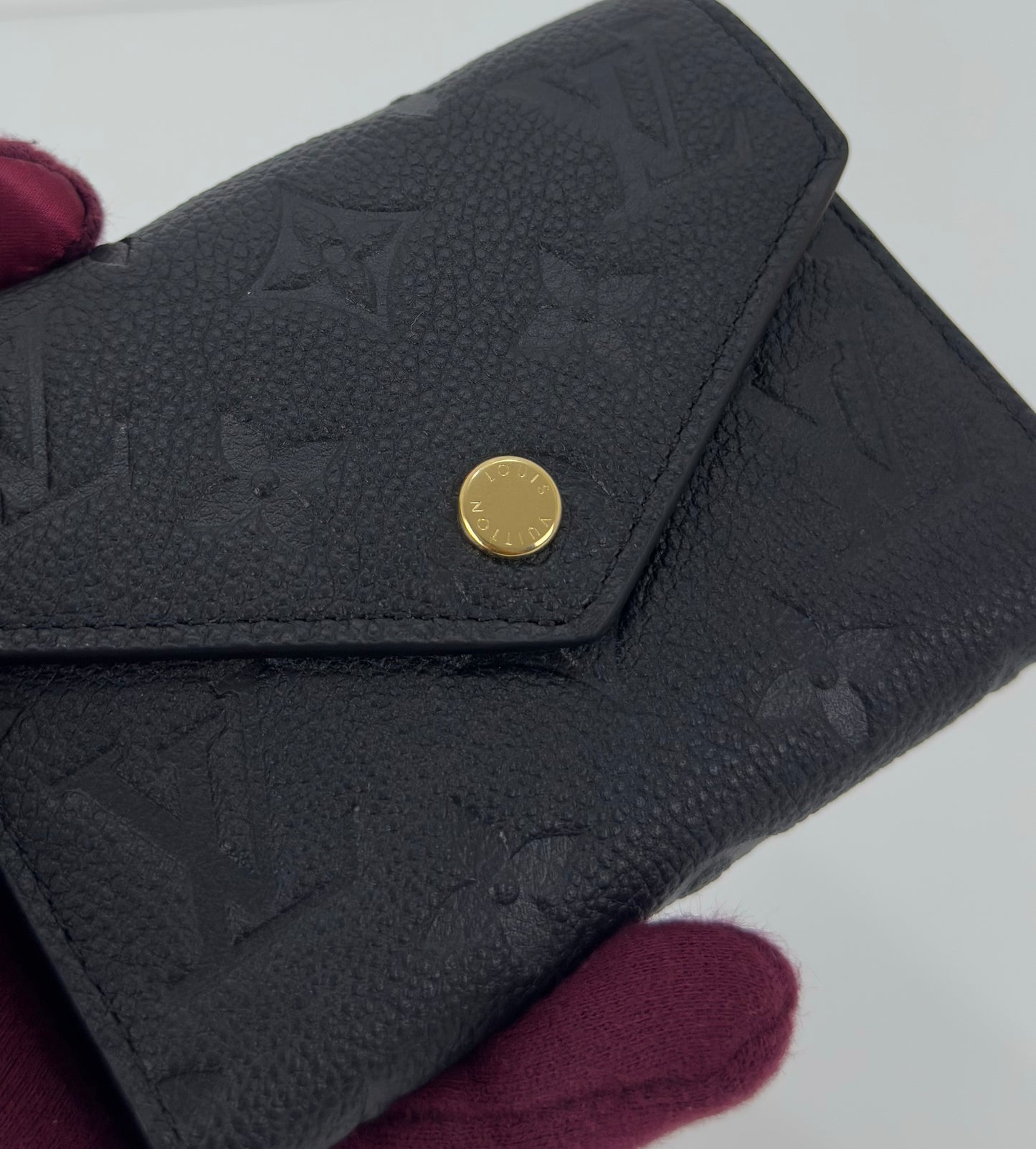 Louis Vuitton Victorine Wallet In Black Monogram
Empreinte Leather (1 )